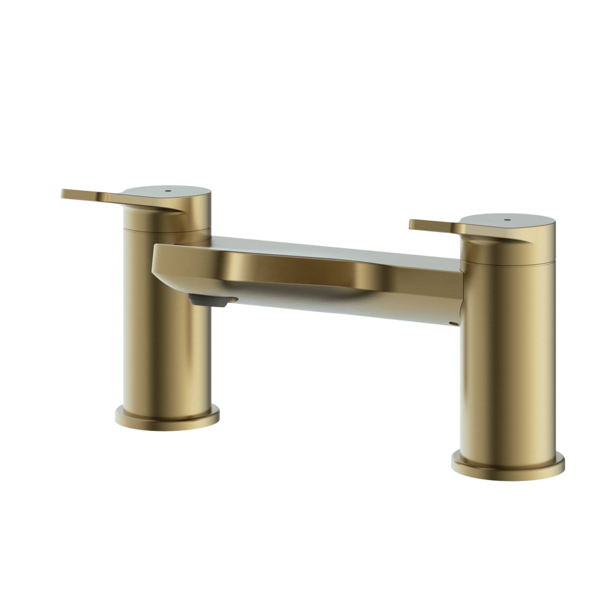 Agora Deck Mounted Bath Filler in brushed brass deluxe bathrooms Ireland