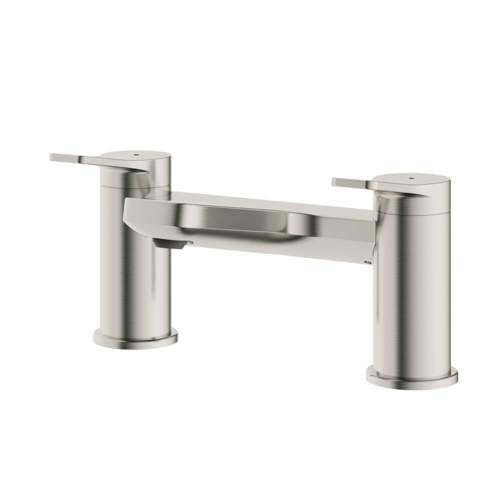 Agora Deck Mounted Bath Filler in brushed nickel deluxe bathrooms Ireland