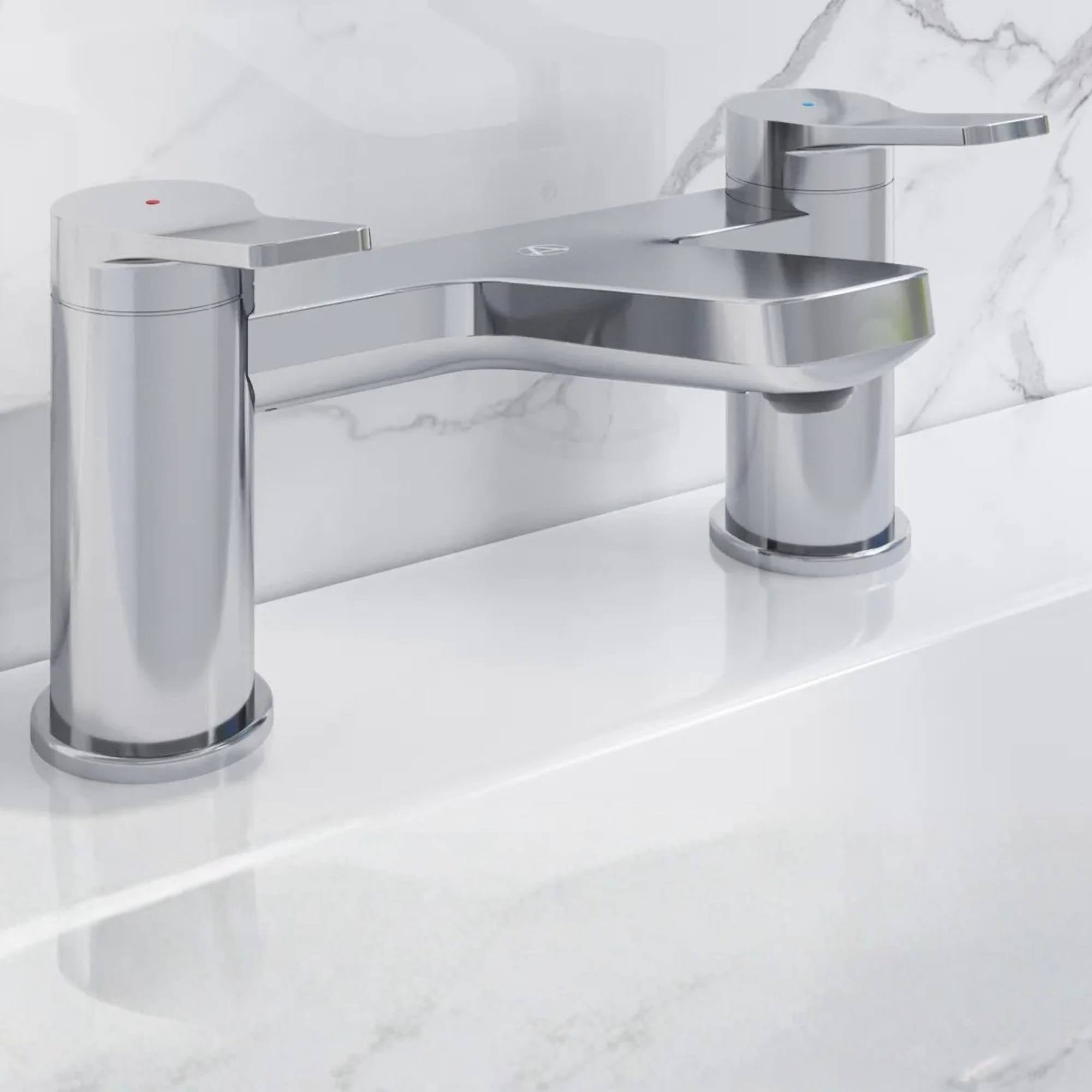 Agora Deck Mounted Bath Filler in chrome - Deluxe bathrooms Ireland