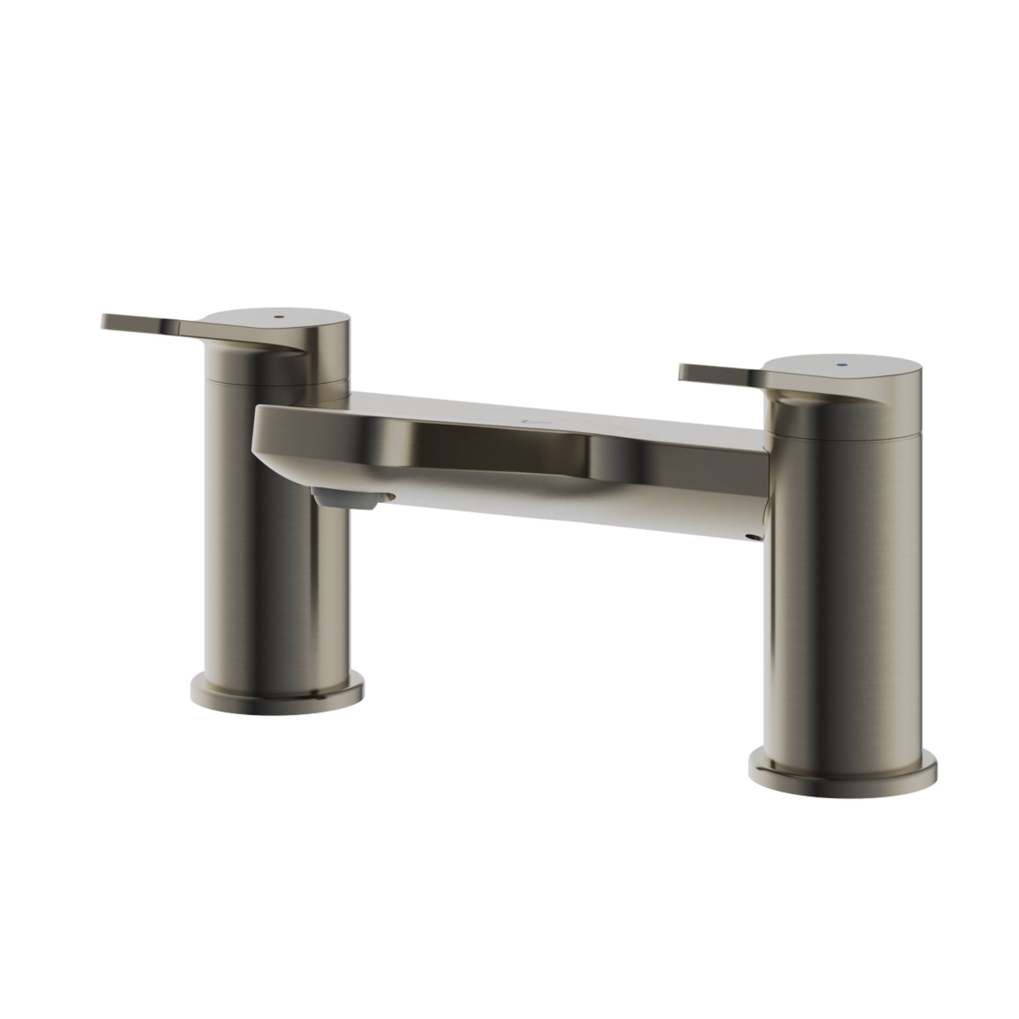 Agora Deck Mounted Bath Filler in gunmetal grey deluxe bathrooms Ireland
