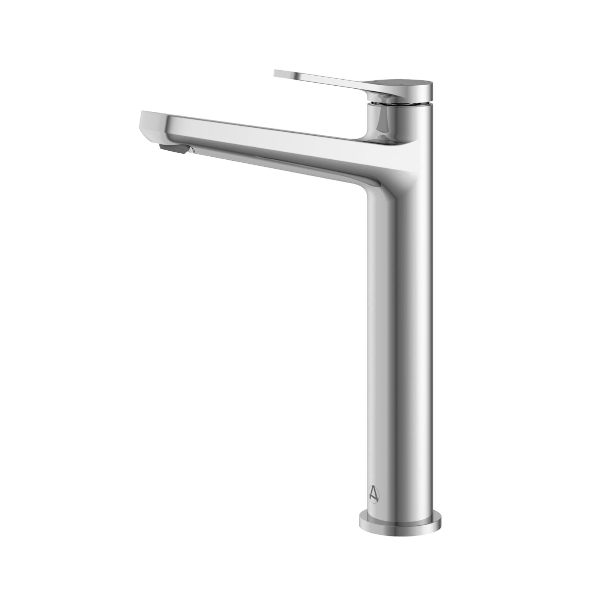 Agora Tall Basin Mixer Tap with Click-Clack Waste  in chrome colour - Deluxe bathrooms - Ireland
