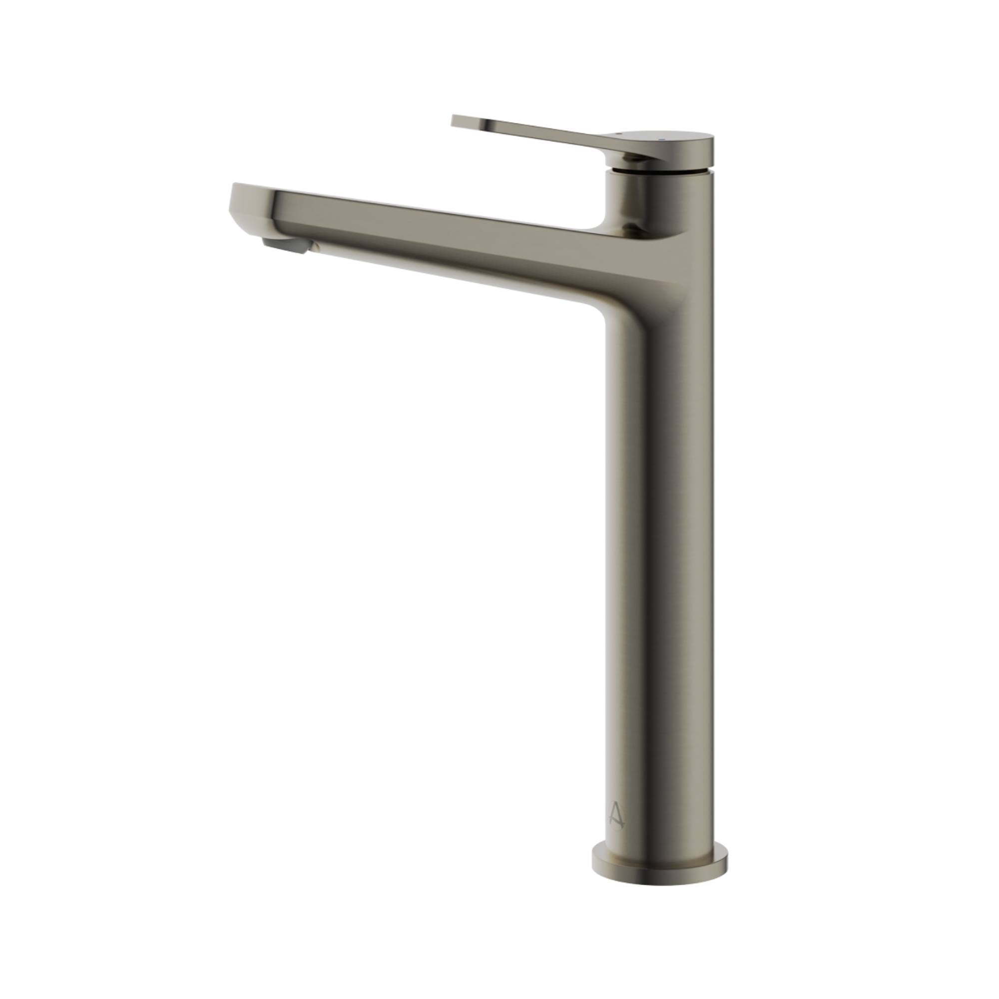 Agora Tall Basin Mixer Tap with Click-Clack Waste in gunmetal grey colour - Deluxe bathrooms - Ireland