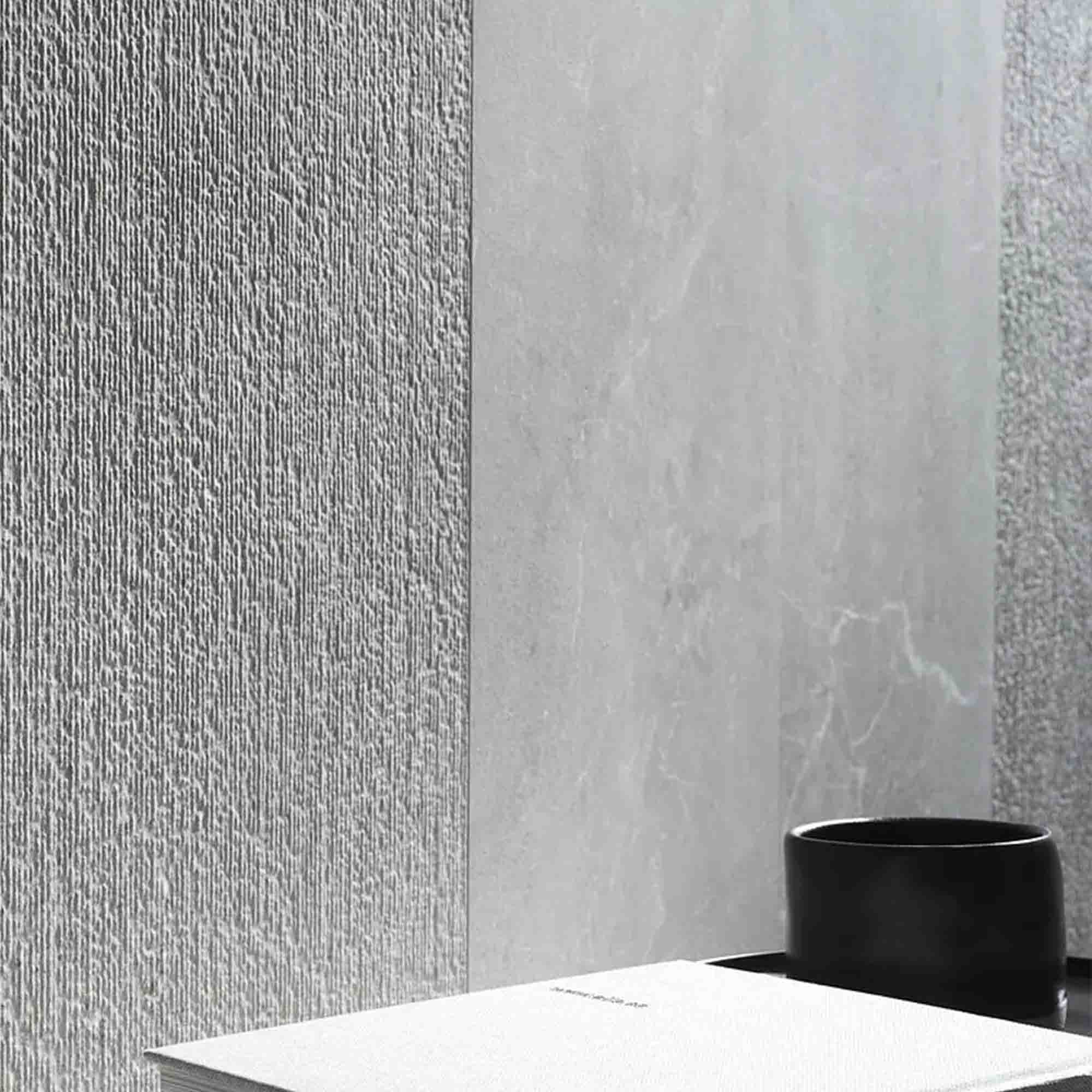 alchemy iron marble effect ceramic wall tile 33x100cm matt