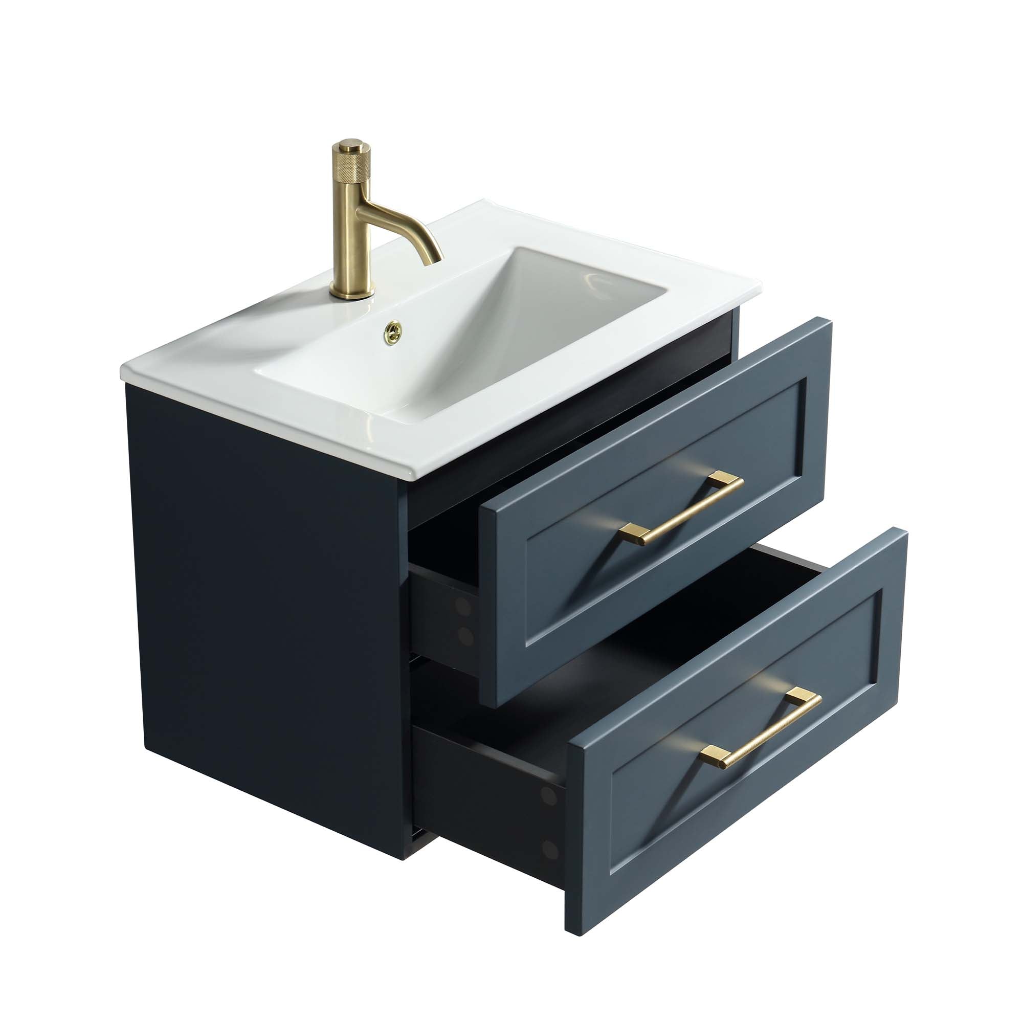 alton 600 wall mounted 2 drawer vanity unit with washbasin midnight shadow