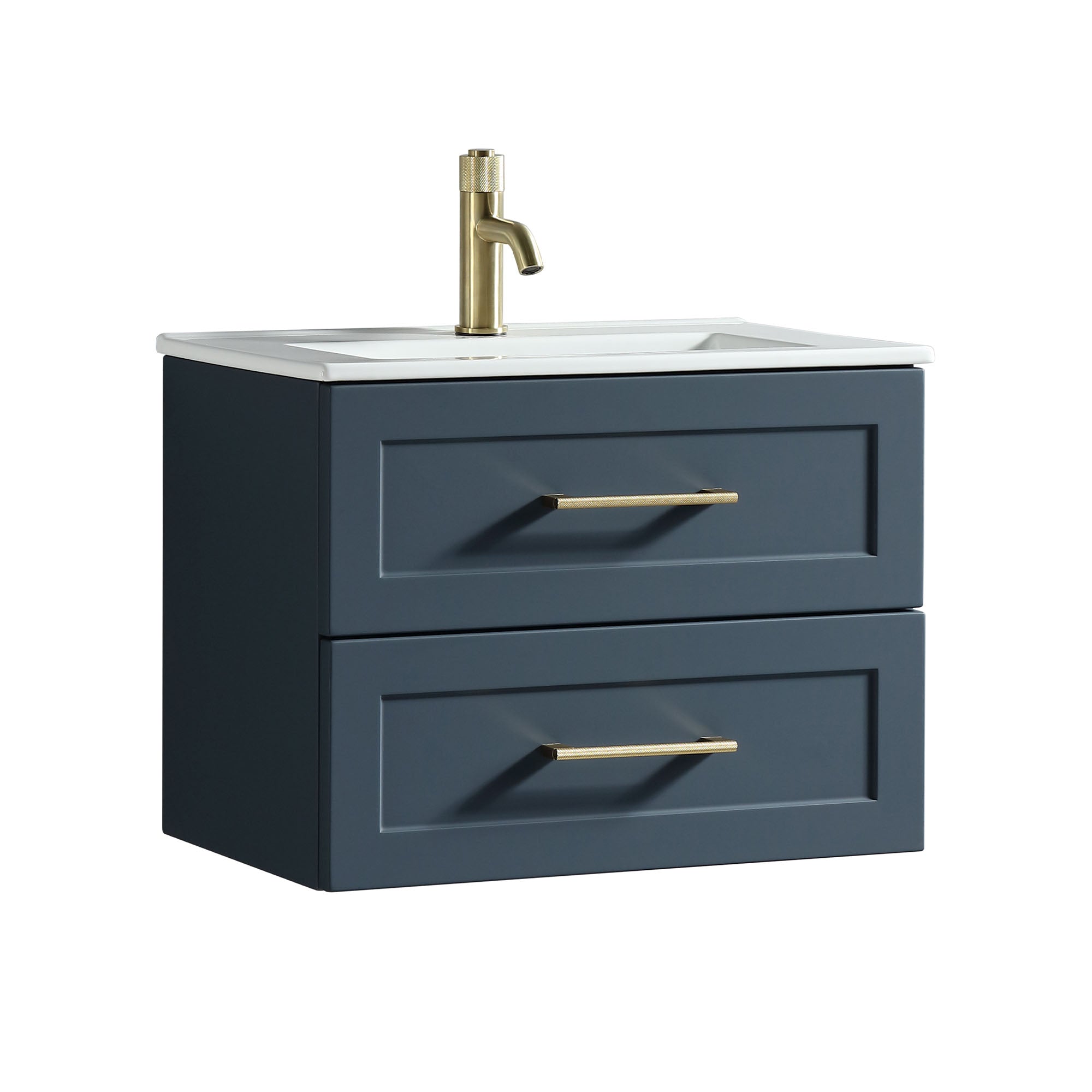 alton 600 wall mounted 2 drawer vanity unit with washbasin midnight shadow