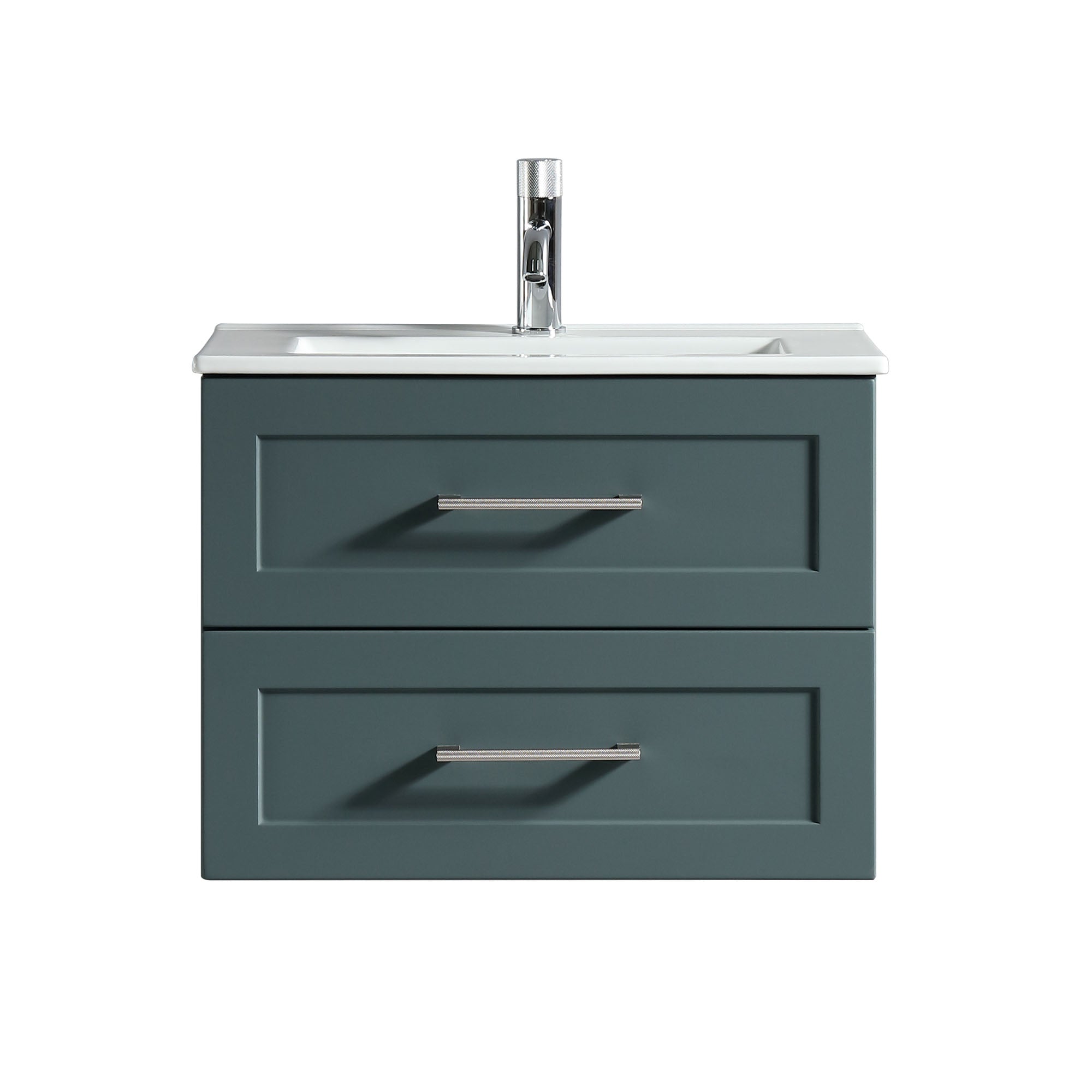 alton 600 wall mounted 2 drawer vanity unit with washbasin smoked sage