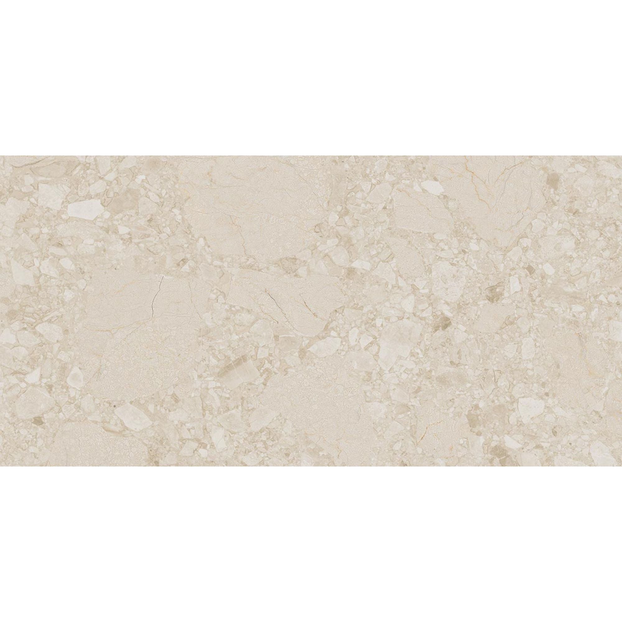 Cream-R Beach Stone Effect Porcelain Tile 60x120cm Matt Deluxe Bathrooms