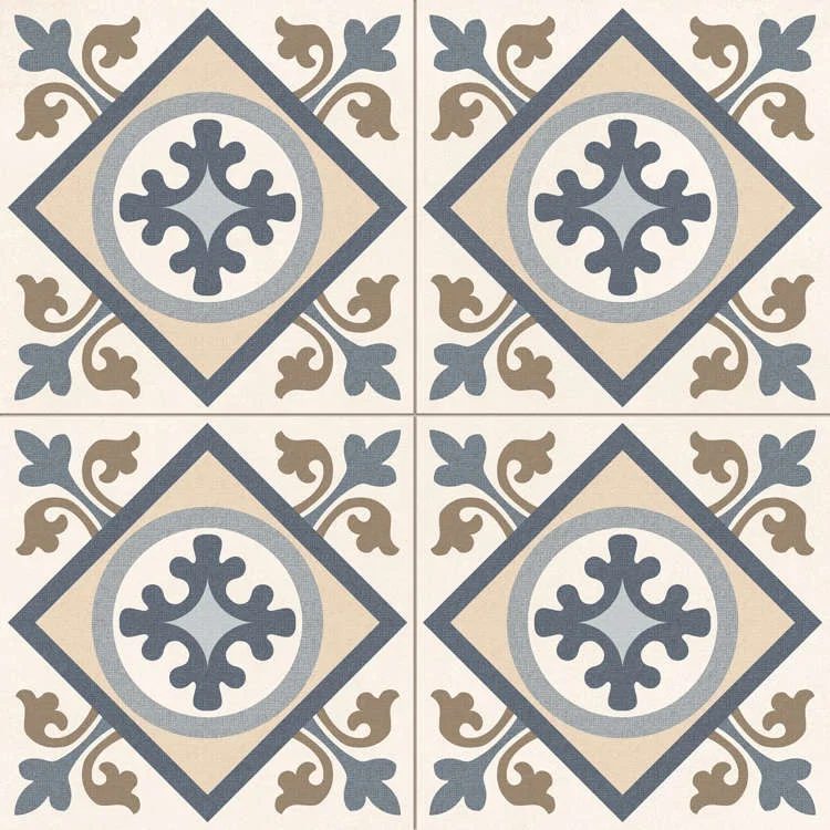 Artisan Beige Pattern Porcelain Tile 45x45cm Matt