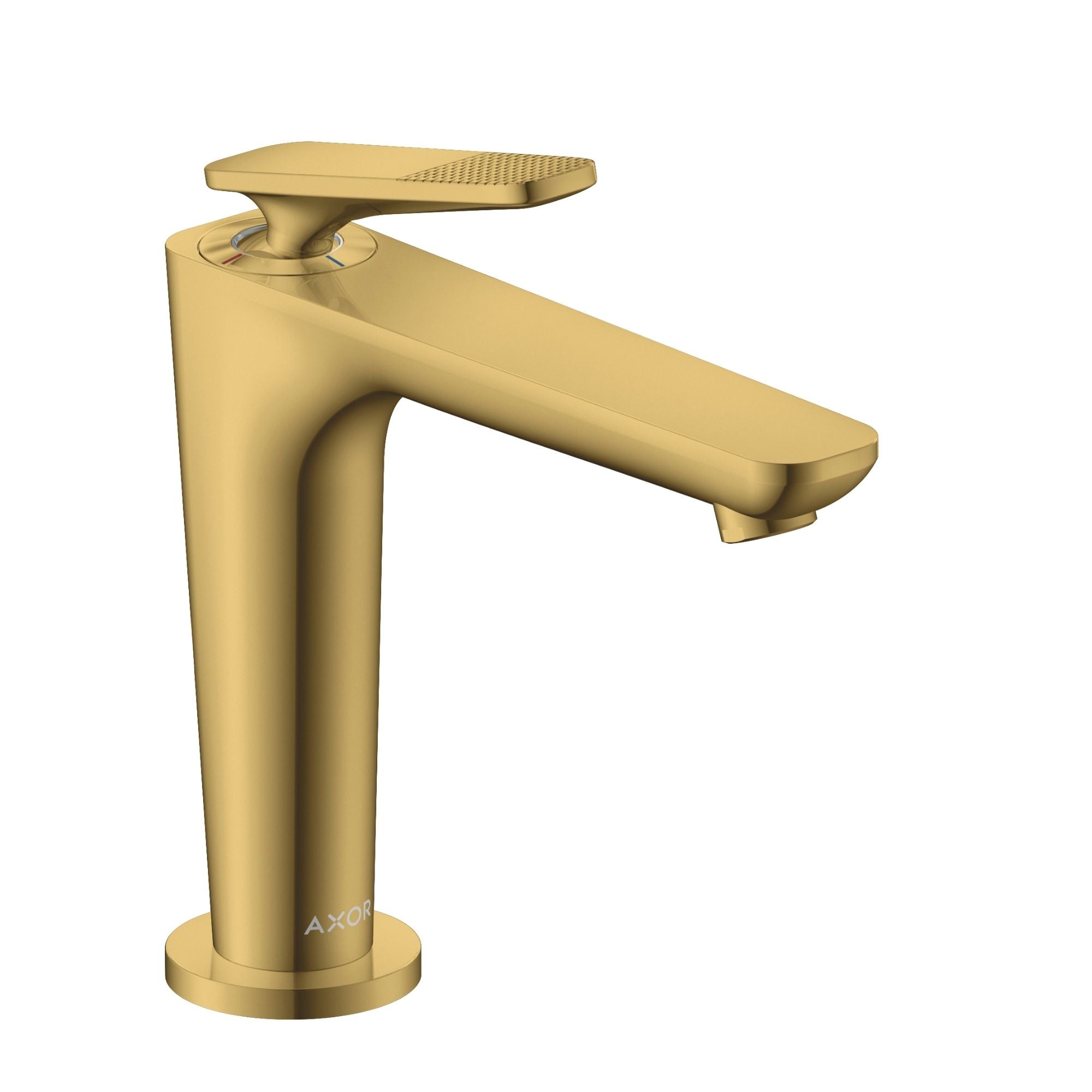 Axor Citterio C 90 Single Lever Basin Mixer Tap With Waste Cubic Cut Polished Gold Optic