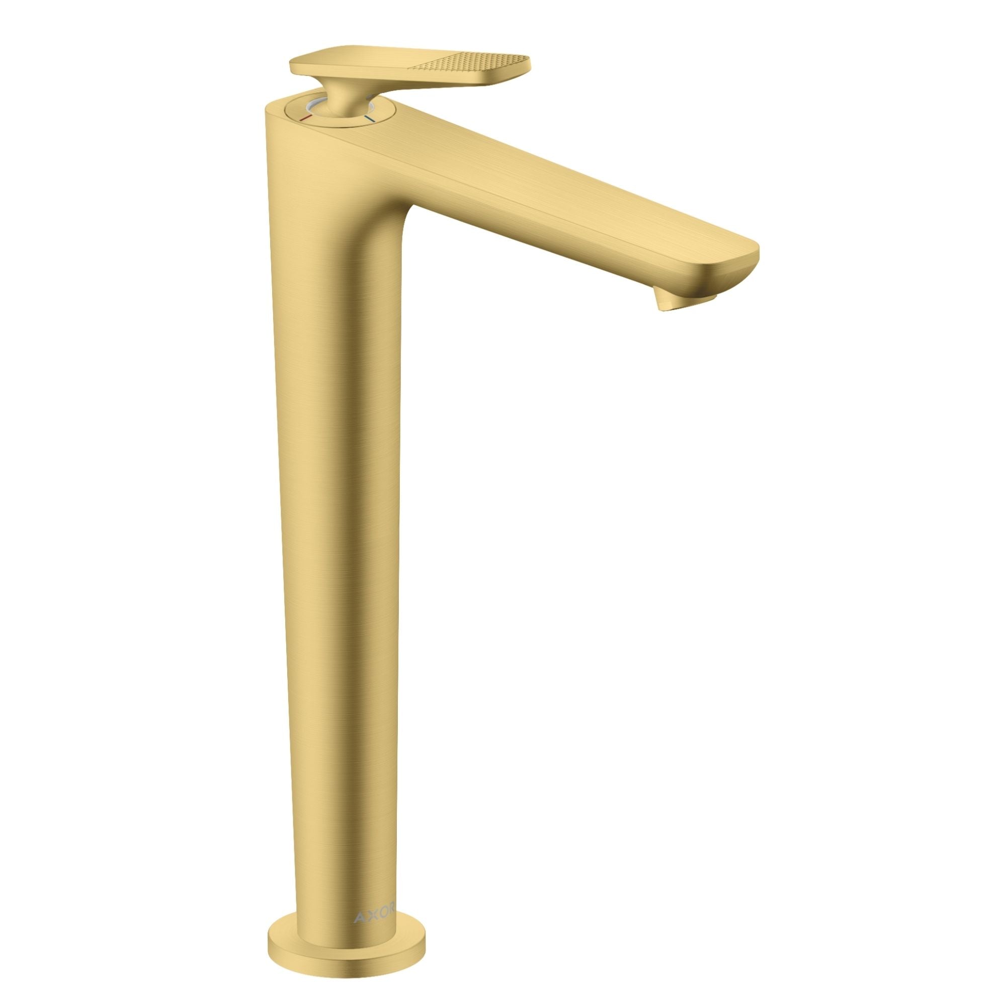 Axor Citterio C 250 Tall Basin Mixer Tap With Waste Cubic Cut Brushed Brass