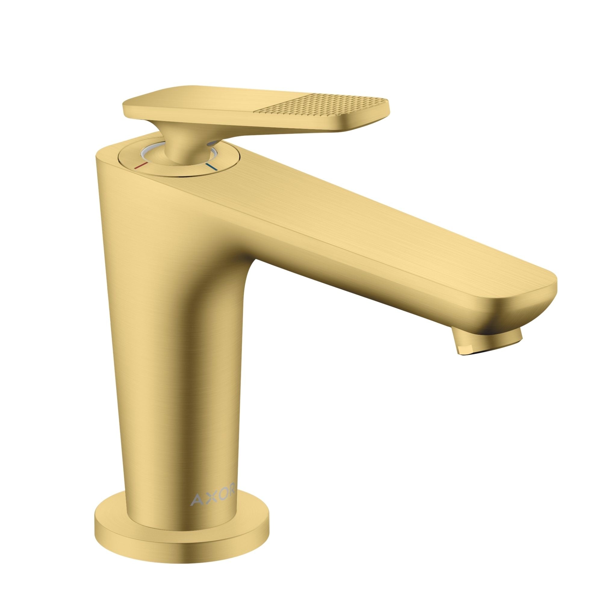 Axor Citterio C 90 Single Lever Basin Mixer Tap With Waste Cubic Cut Brushed Brass