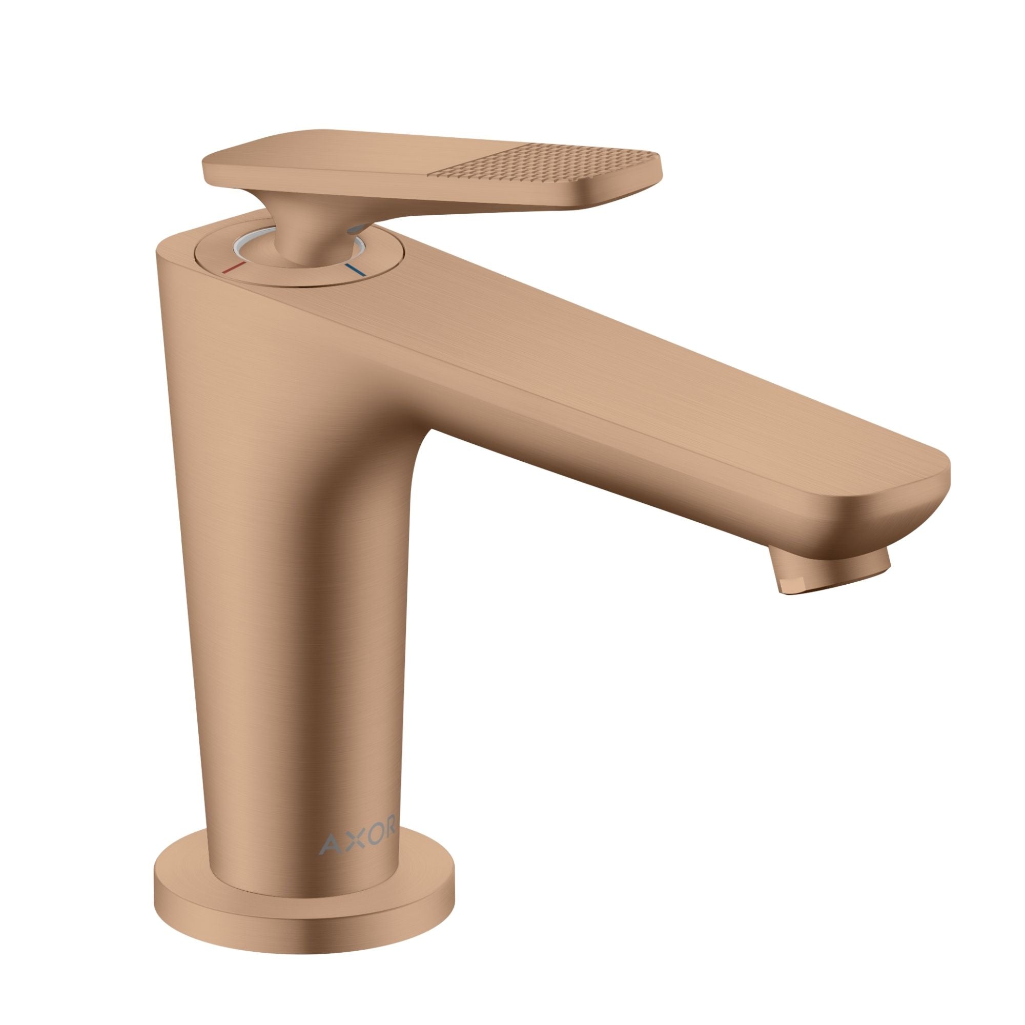 Axor Citterio C 90 Single Lever Basin Mixer Tap With Waste Cubic Cut Brushed Red Gold 