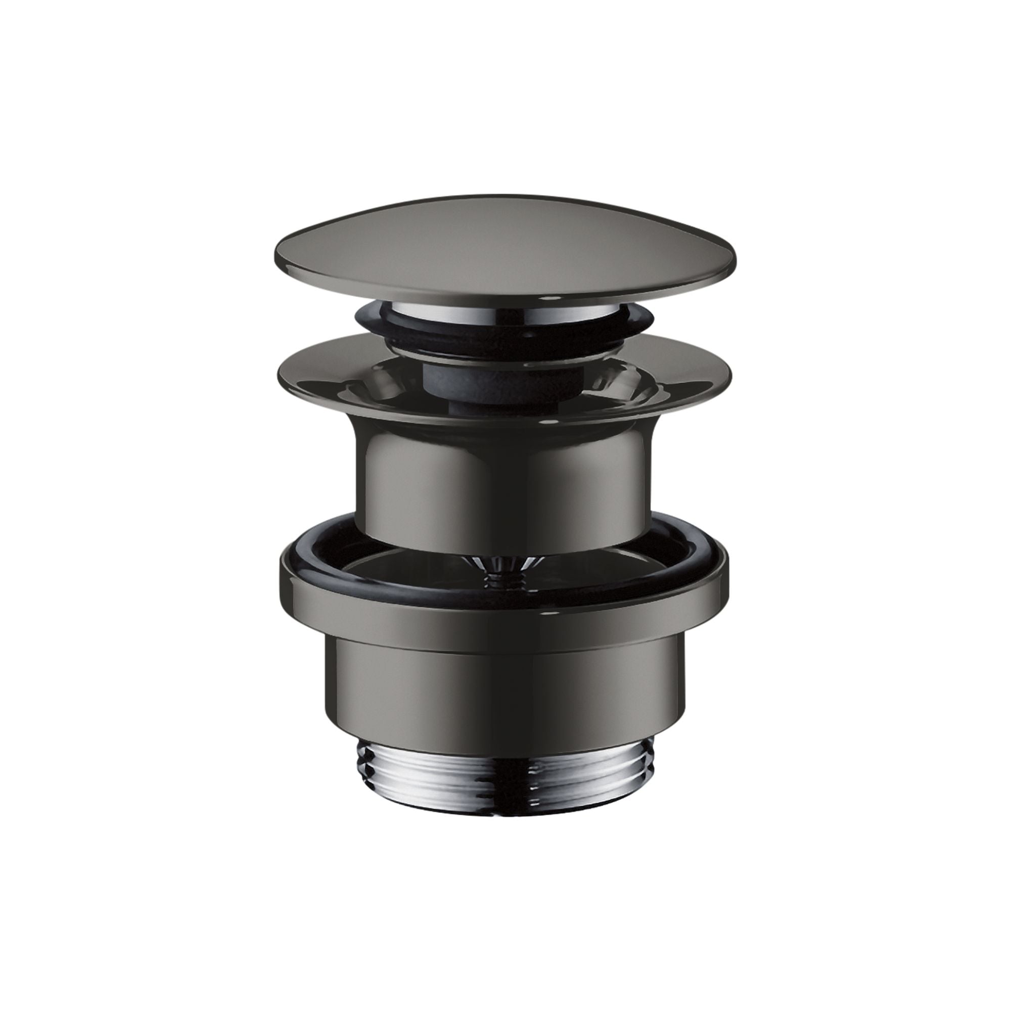 Axor Click-Clack Push Button Basin Waste Polished Black Chrome