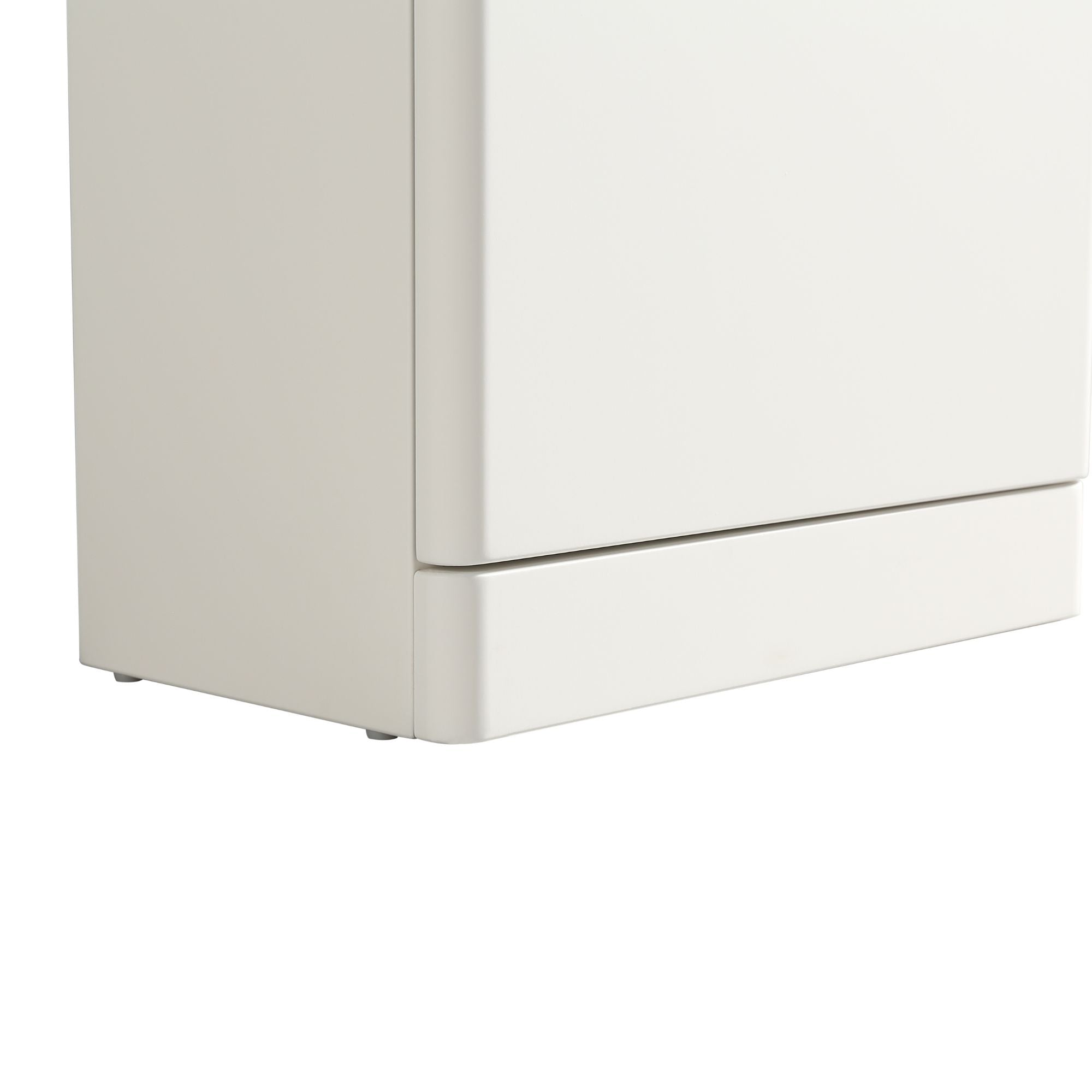 Ayr 400mm Floorstanding Cloakroom Vanity Unit With Composite Basin Silk White Deluxe Bathrooms