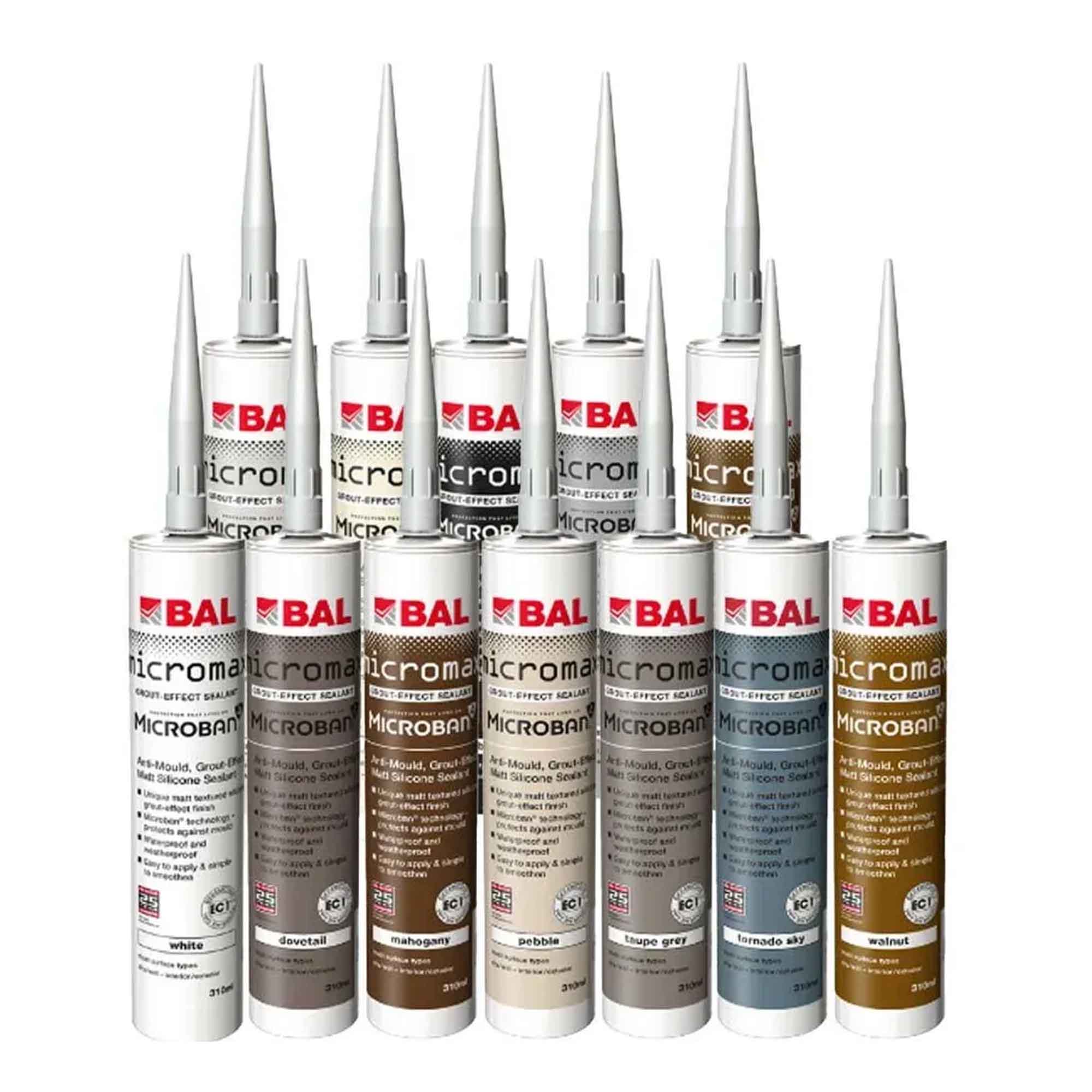 bal micromax grout effect silicone sealant collection