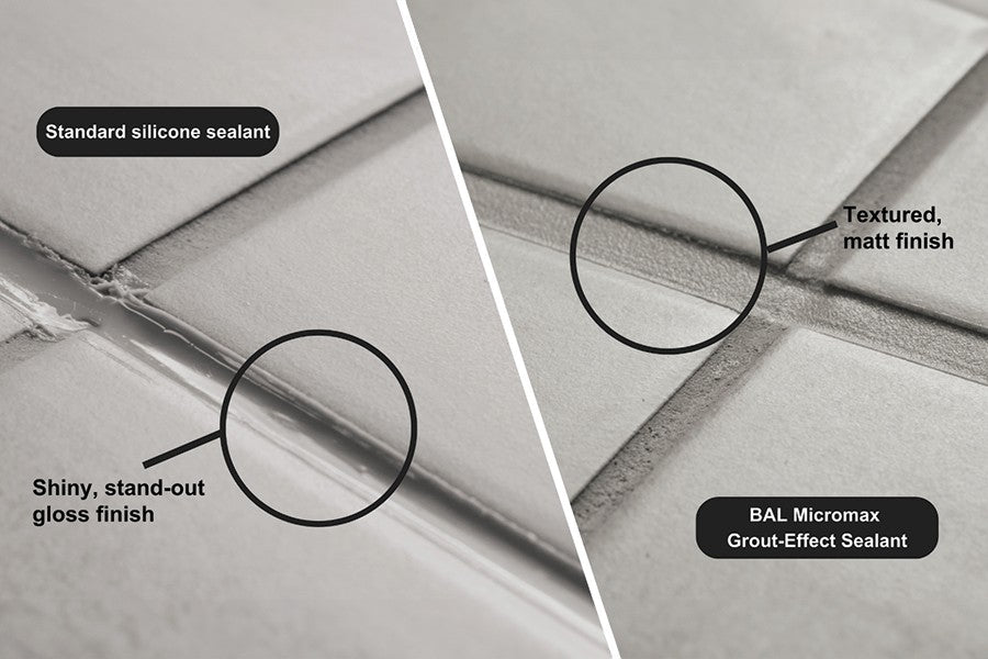 bal micromax grout effect silicone sealant example
