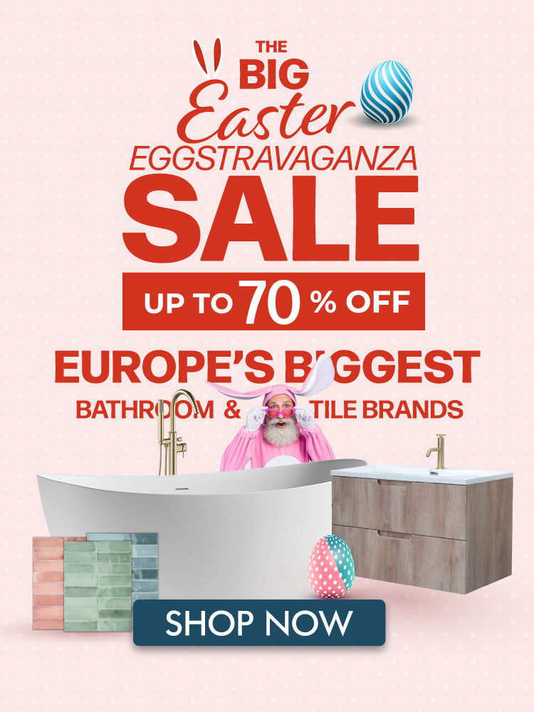 UP TO 70% OFF BATHROOM AND TILE easter SALE BANNER