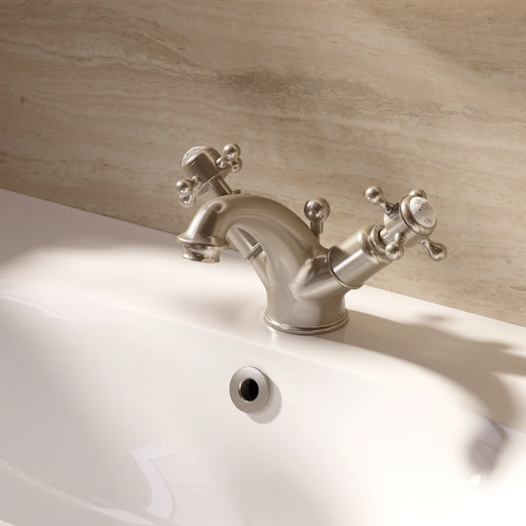 Belgravia crosshead basin mono mixer brushed-nixel