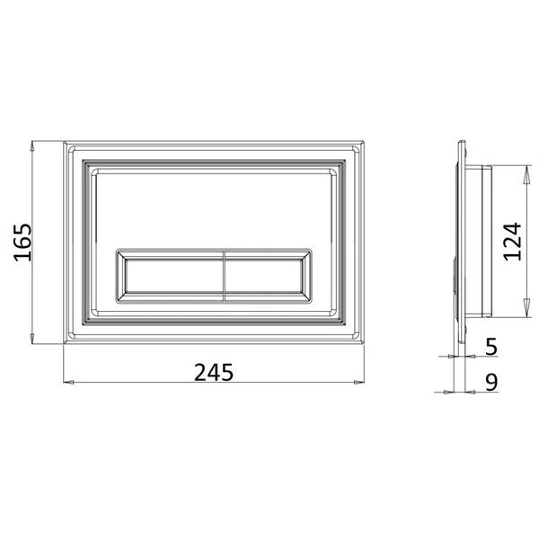 Crosswater Belgravia Flush Plate for Concealed Cistern