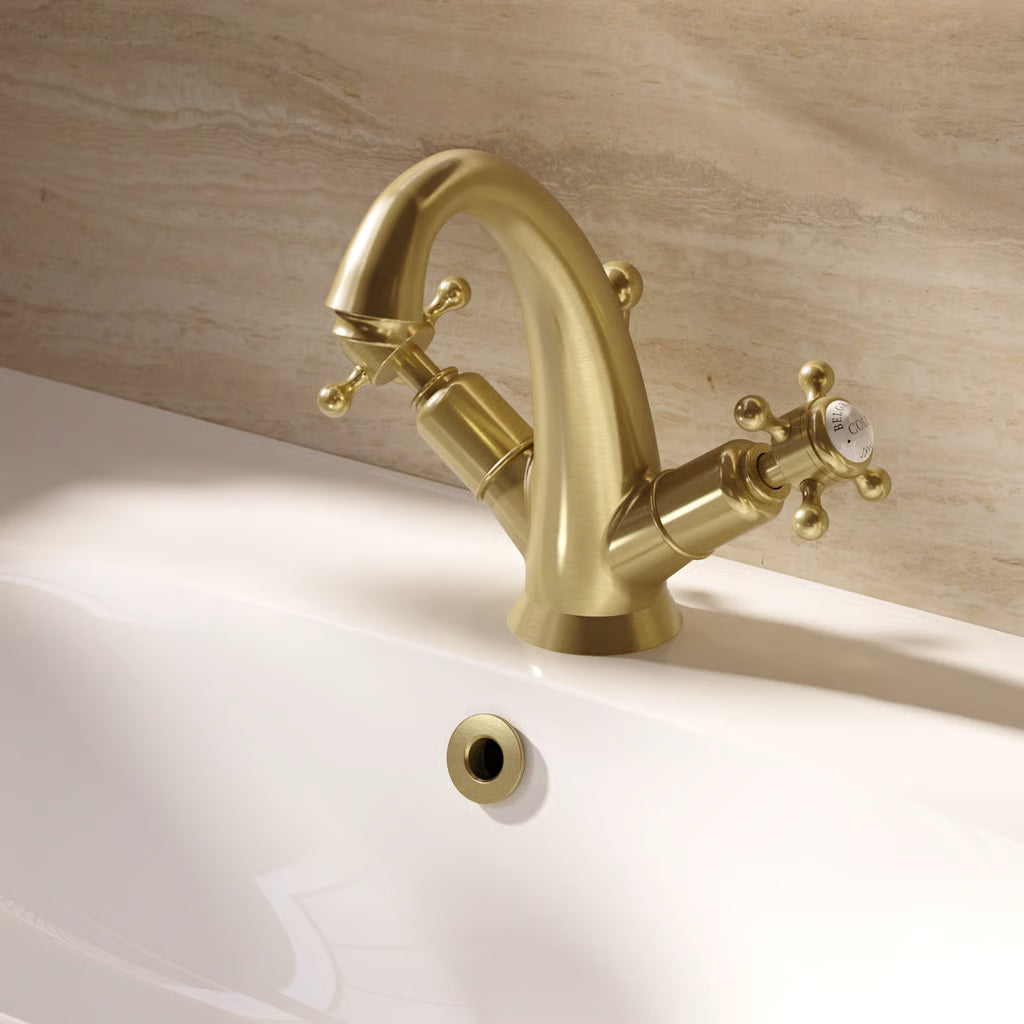 Crosswater Belgravia Crosshead Highneck Basin Mixer With Pop Up Waste