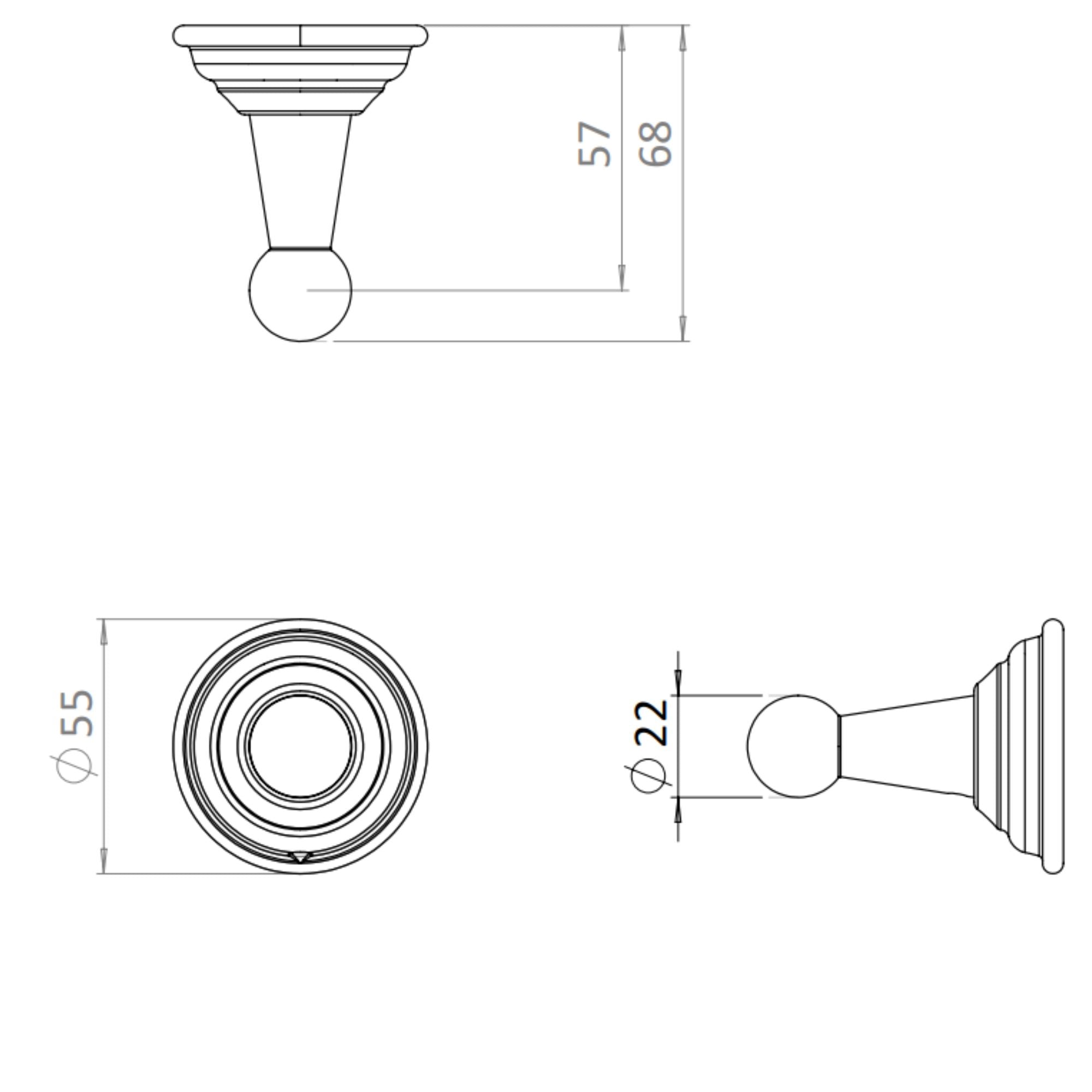 Crosswater Belgravia Single Robe Hook