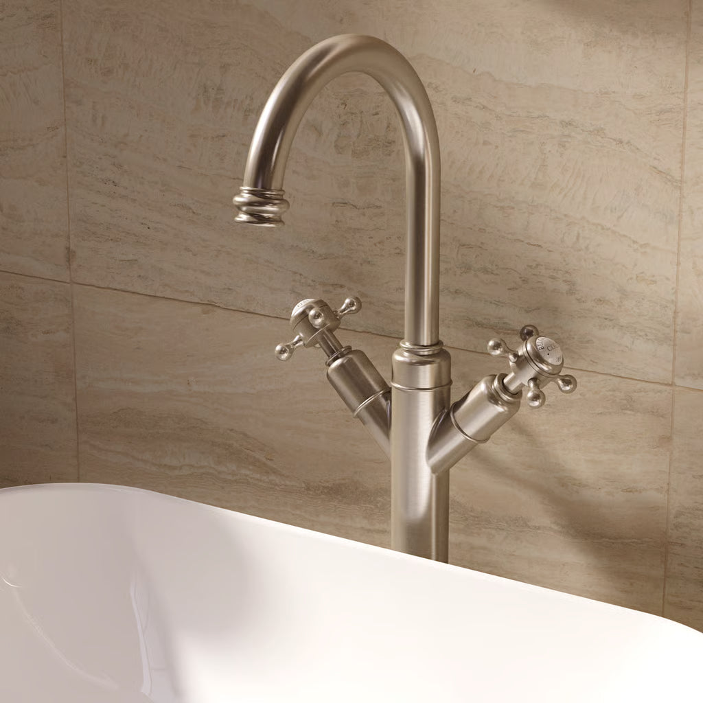 Belgravia tall basin tap in brushed nickel