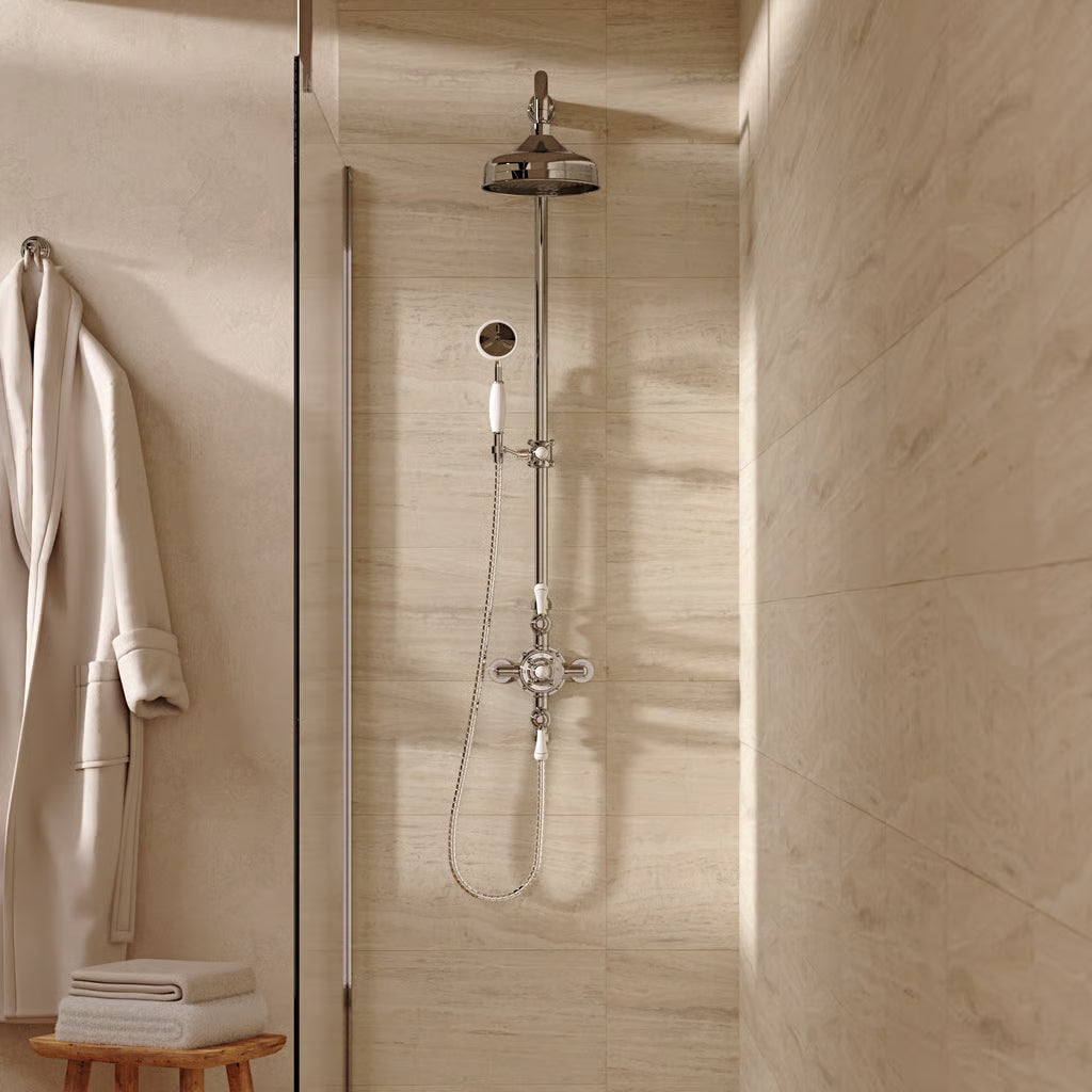 Belgravia thermostatic shower kit in chrome