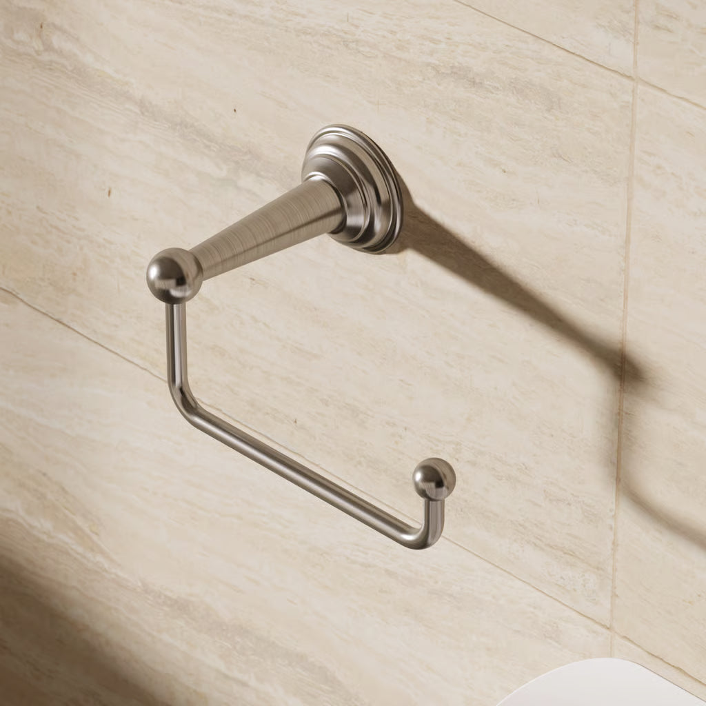Belgravia toilet roll holder in brushed nickel