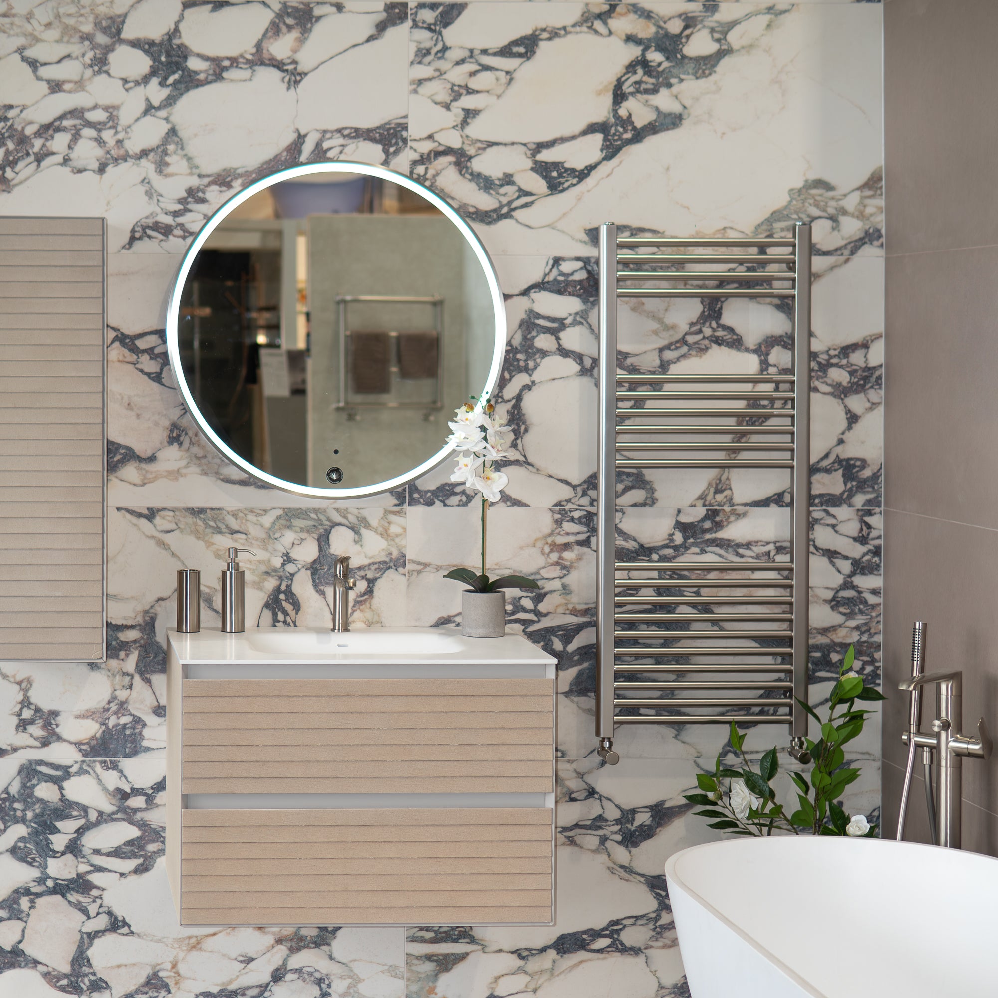Breccia Medicea Marble Effect Porcelain Tile 60x120cm Matt