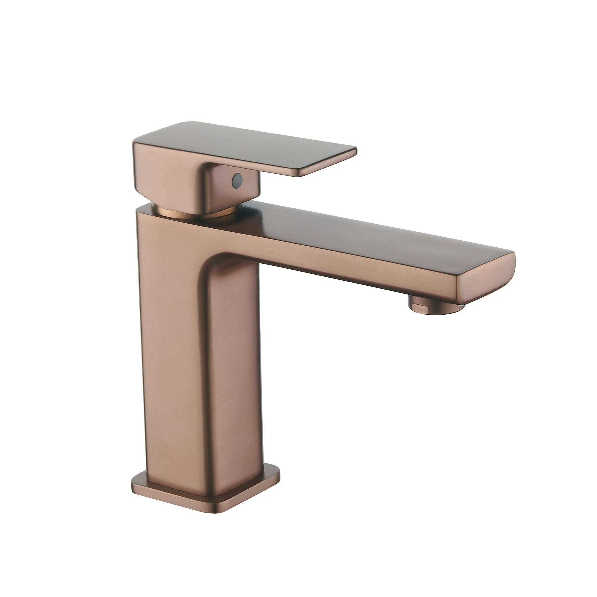 brisbane square single lever basin mixer brushed bronze