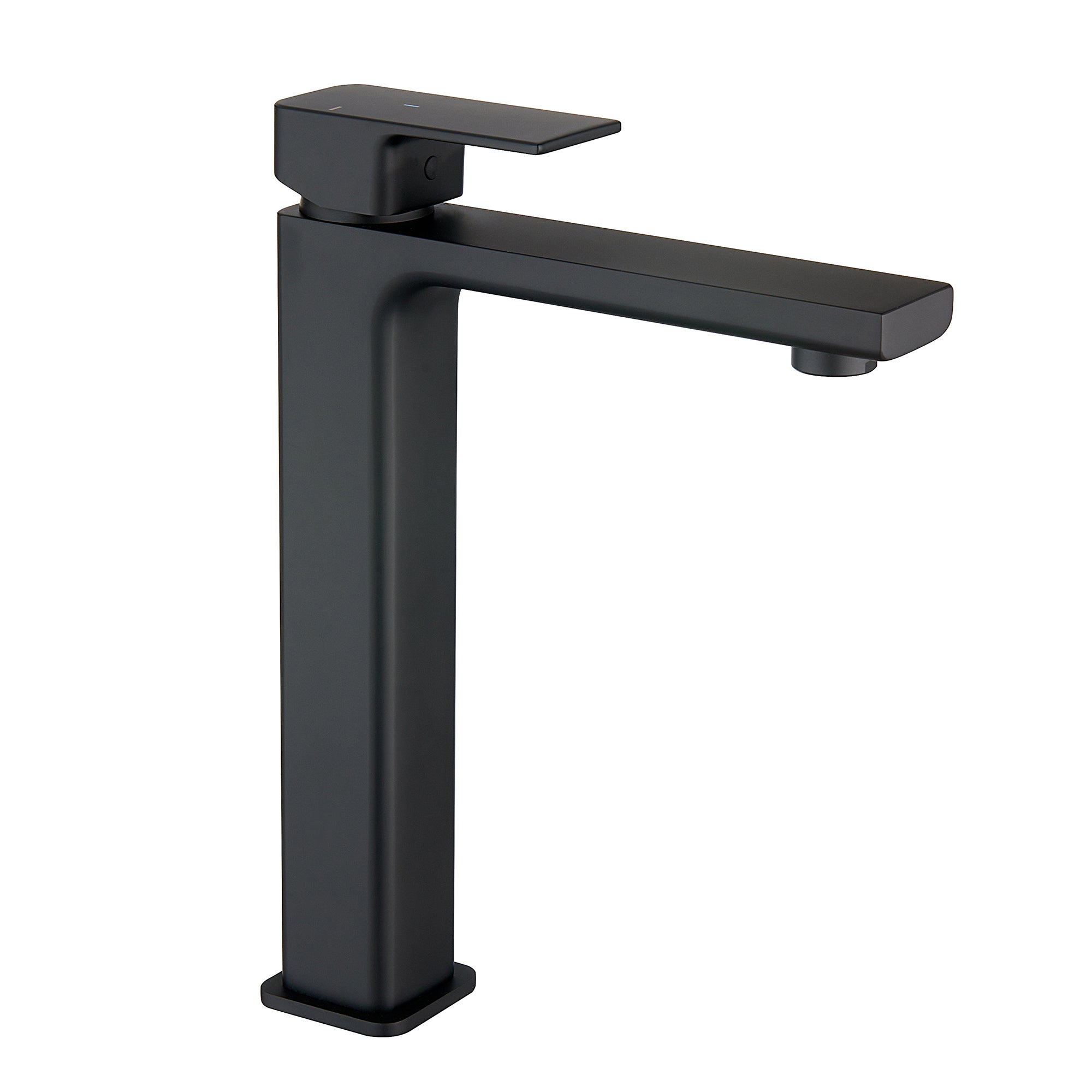 brisbane square single lever tall basin mixer matt black