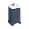burlington 50 freestanding cloakroom vanity unit with basin blue