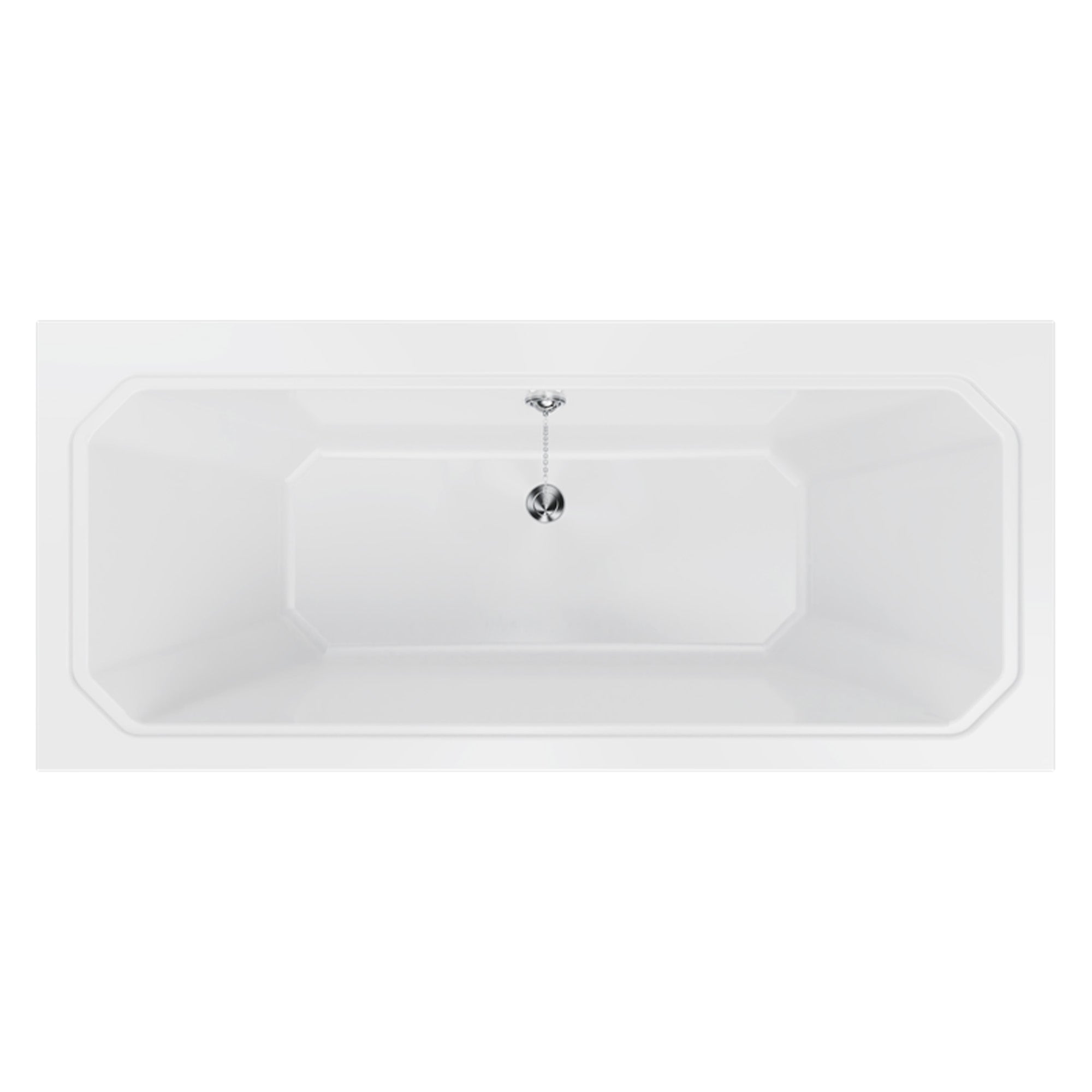 burlington arundel cleargreen double ended back to wall acrylic bath 1700x750mm
