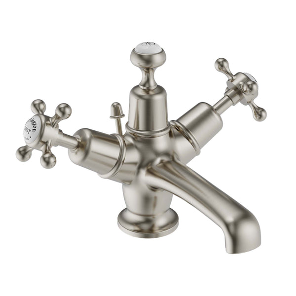 burlington claremont basin mixer with pull rod lever waste