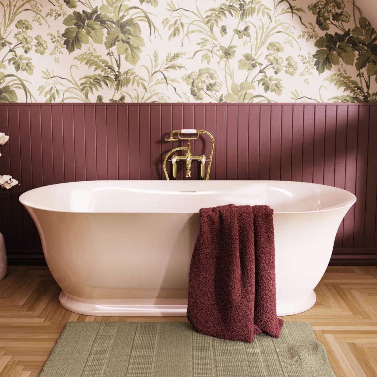 Burlington Florenza 1830 Double-Ended Freestanding Bath Acrylic Gloss