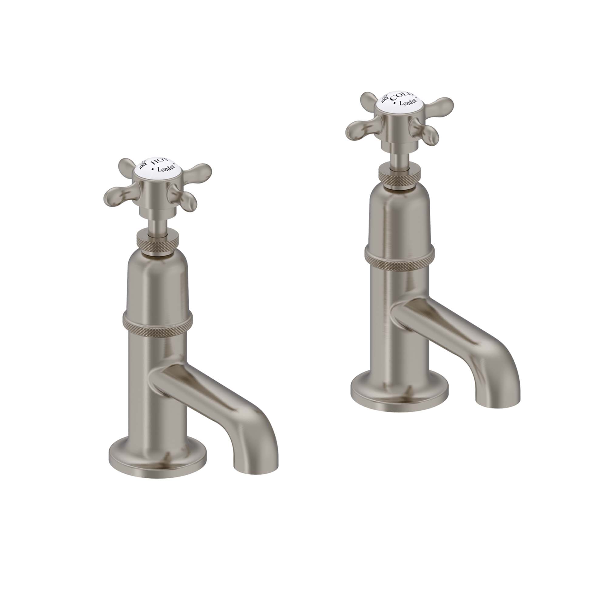 burlington guild basin pillar tap brushed nickel