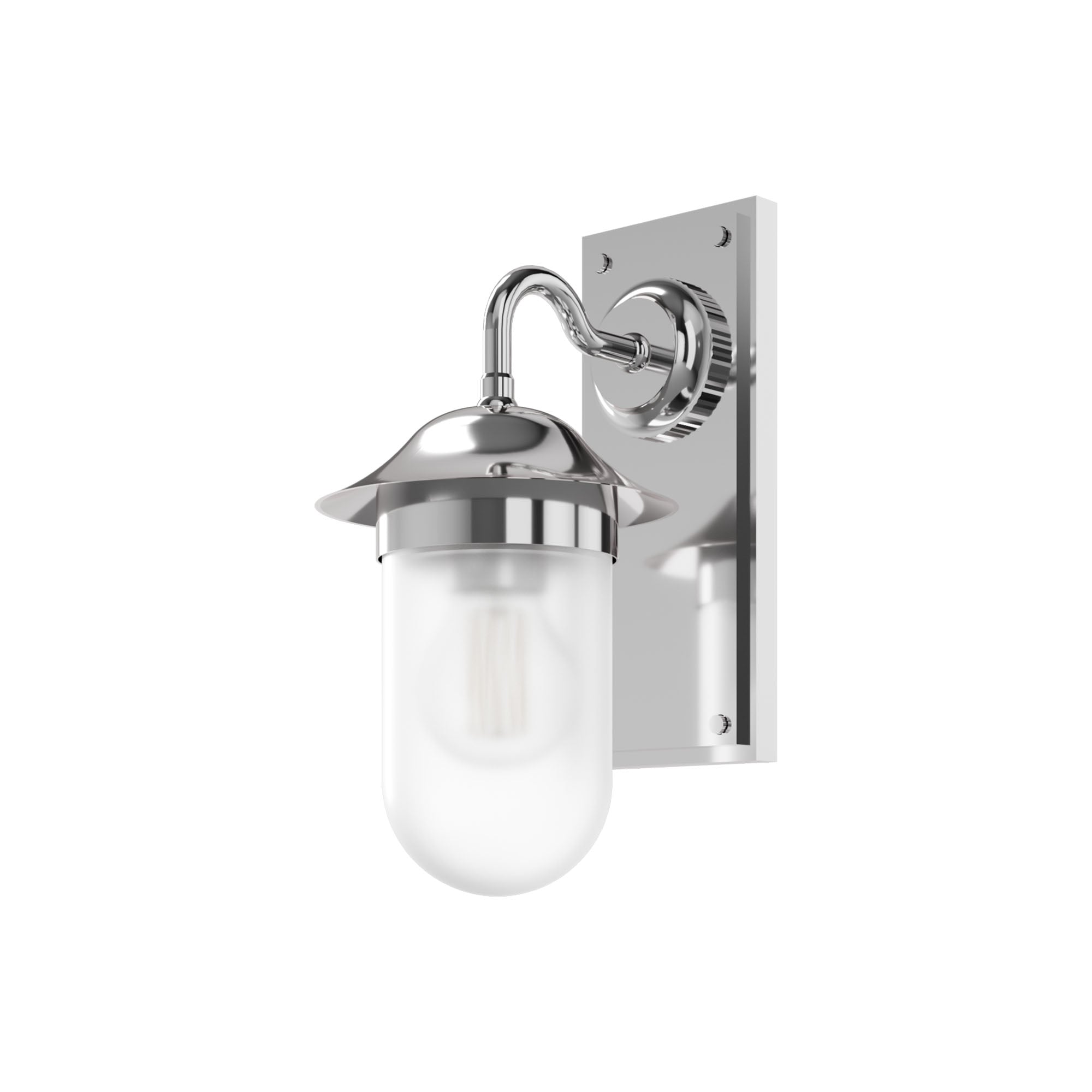 burlington guild bathroom wall light frosted glass chrome