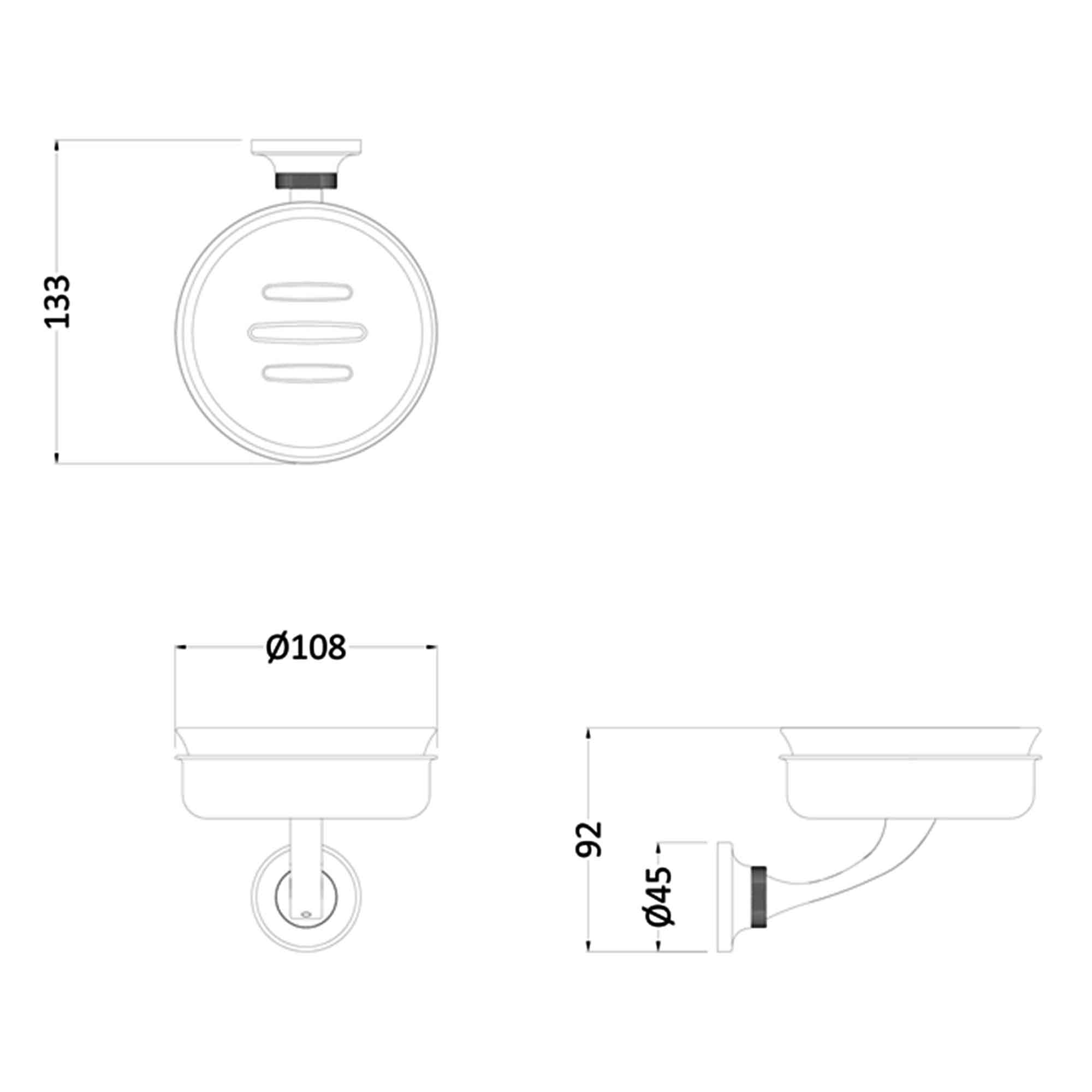 burlington guild soap dish dimensions