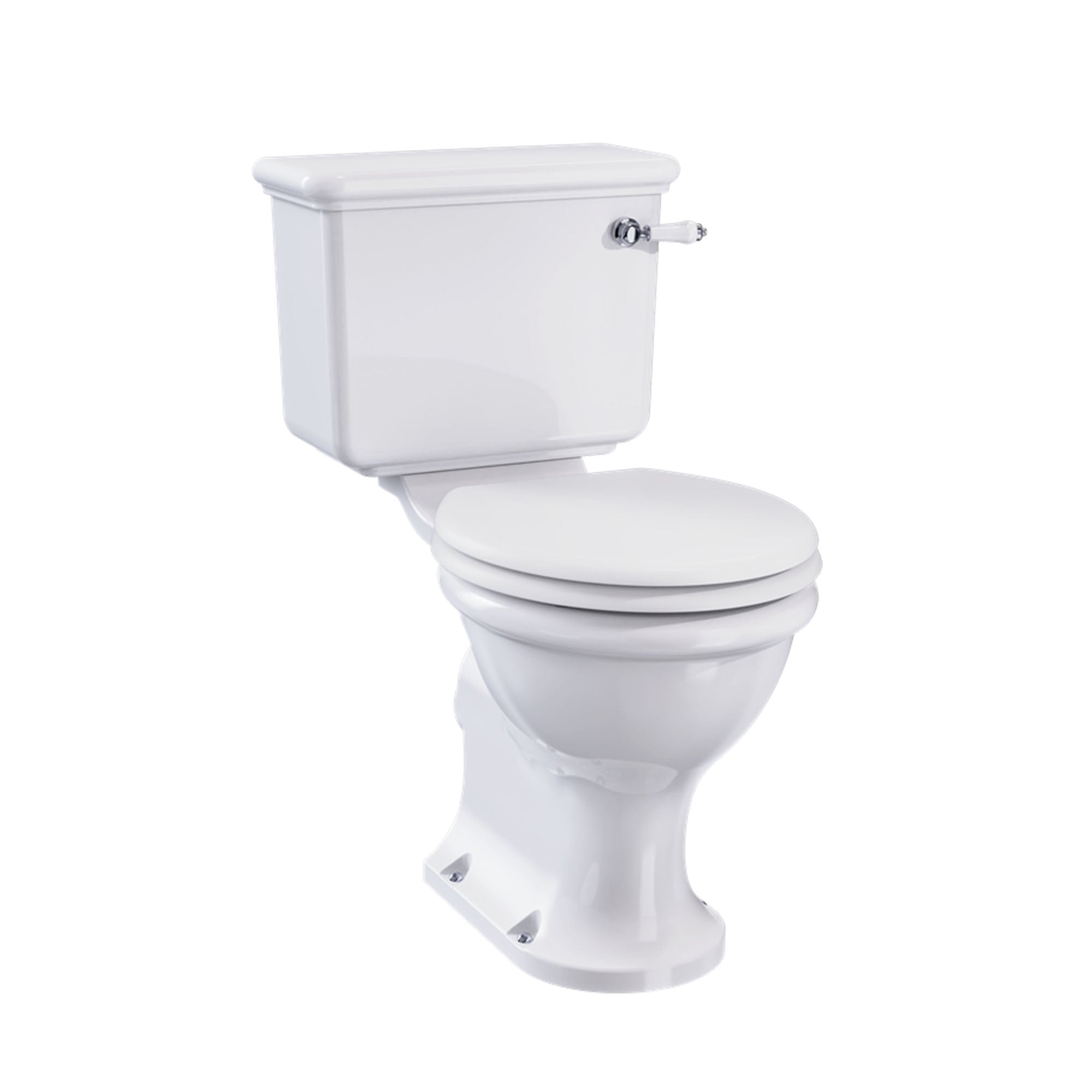 burlington guild standard close coupled toilet with chrome lever handle