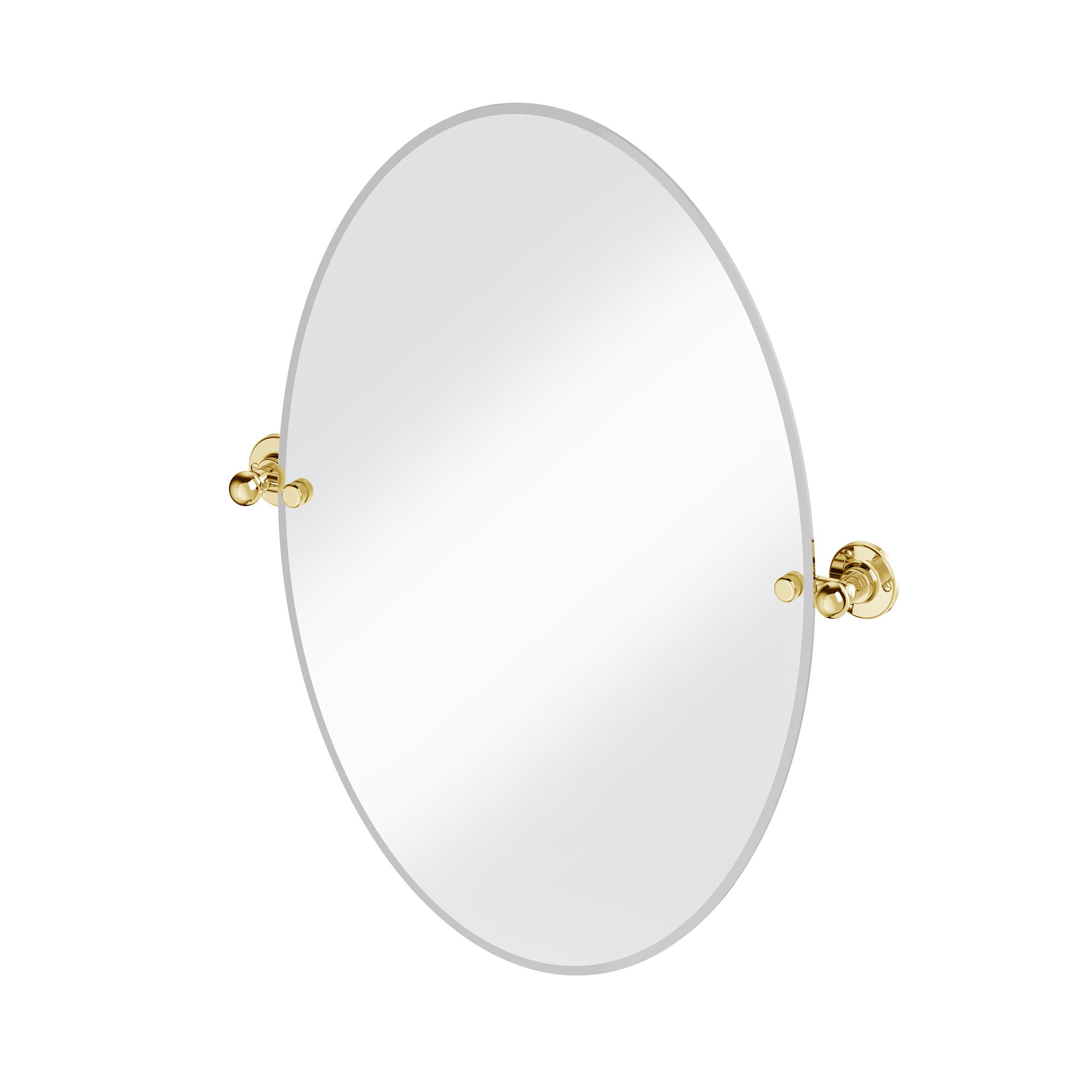 burlington oval hinged mirror 500x700mm with 1850 fixings gold