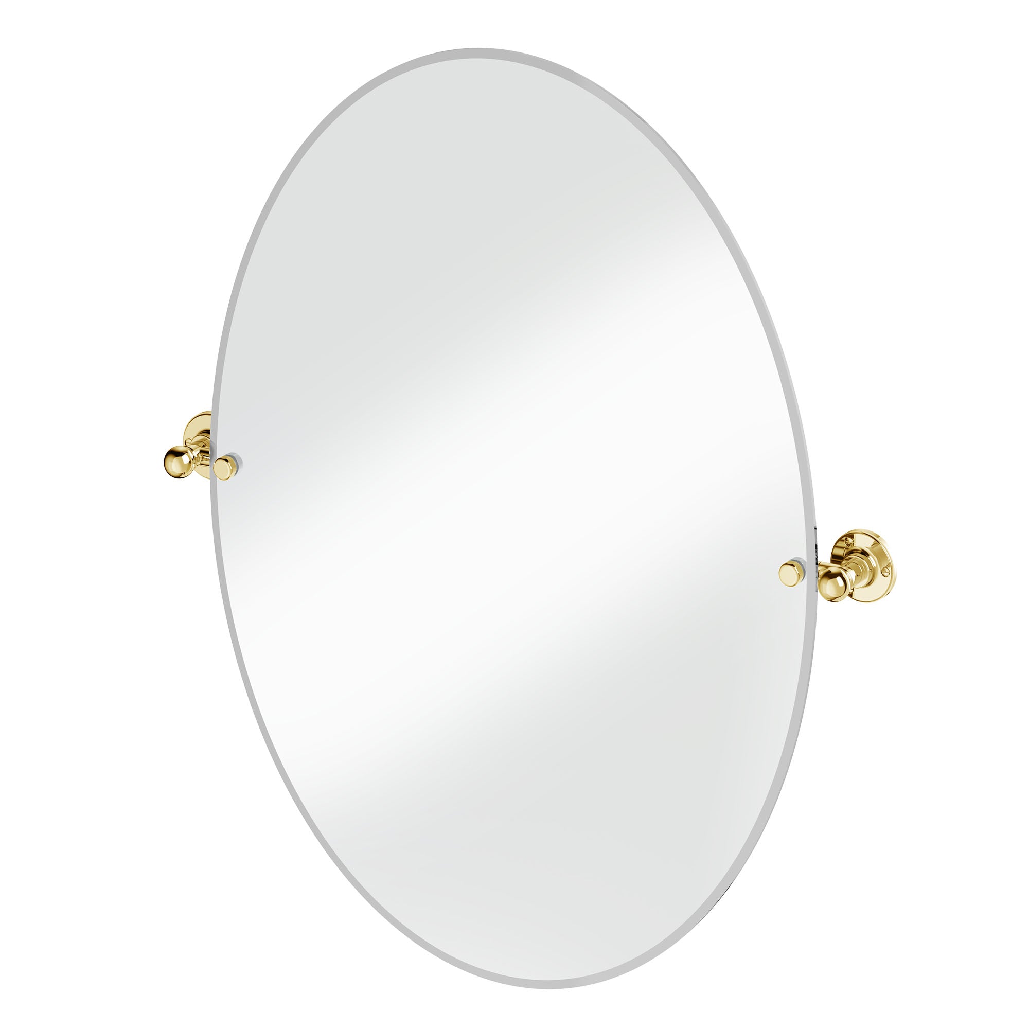 burlington oval hinged mirror 600x800mm with 1850 fixings gold