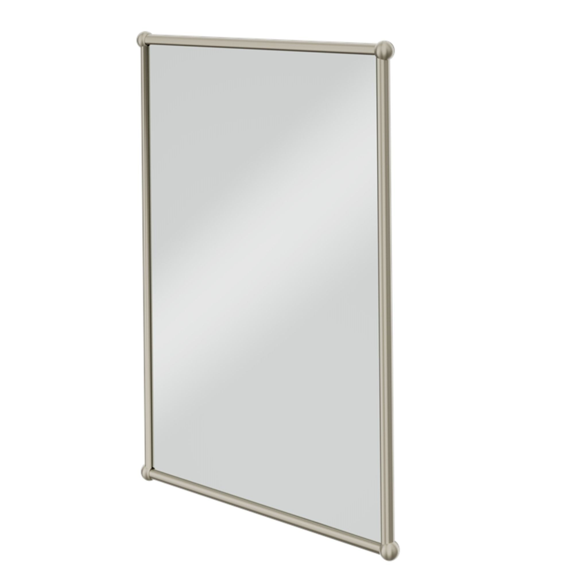 burlington rectangular bathroom mirror in brushed nickel frame deluxe bathrooms