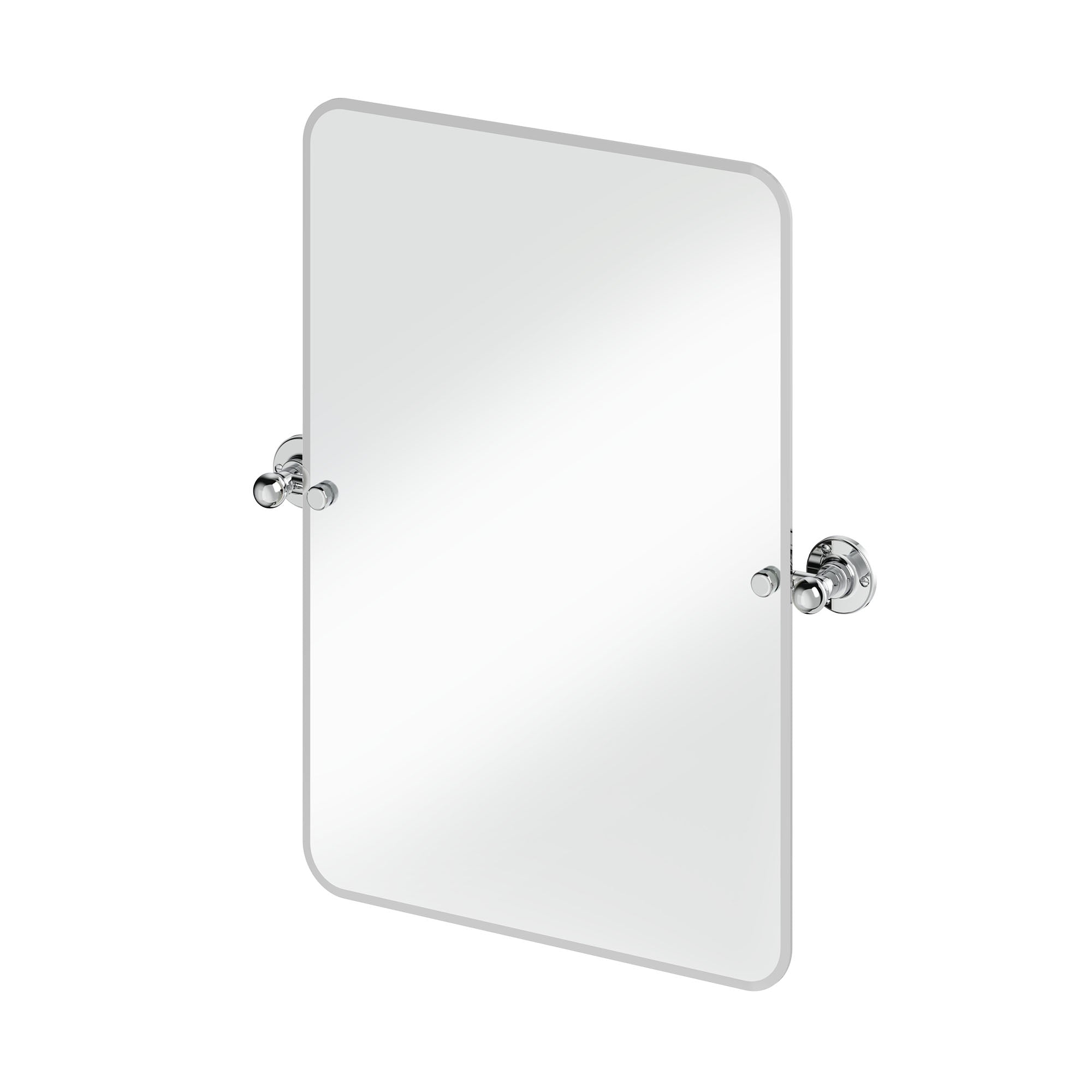 burlington rectangular hinged mirror 450x650mm with 1850 fixings chrome