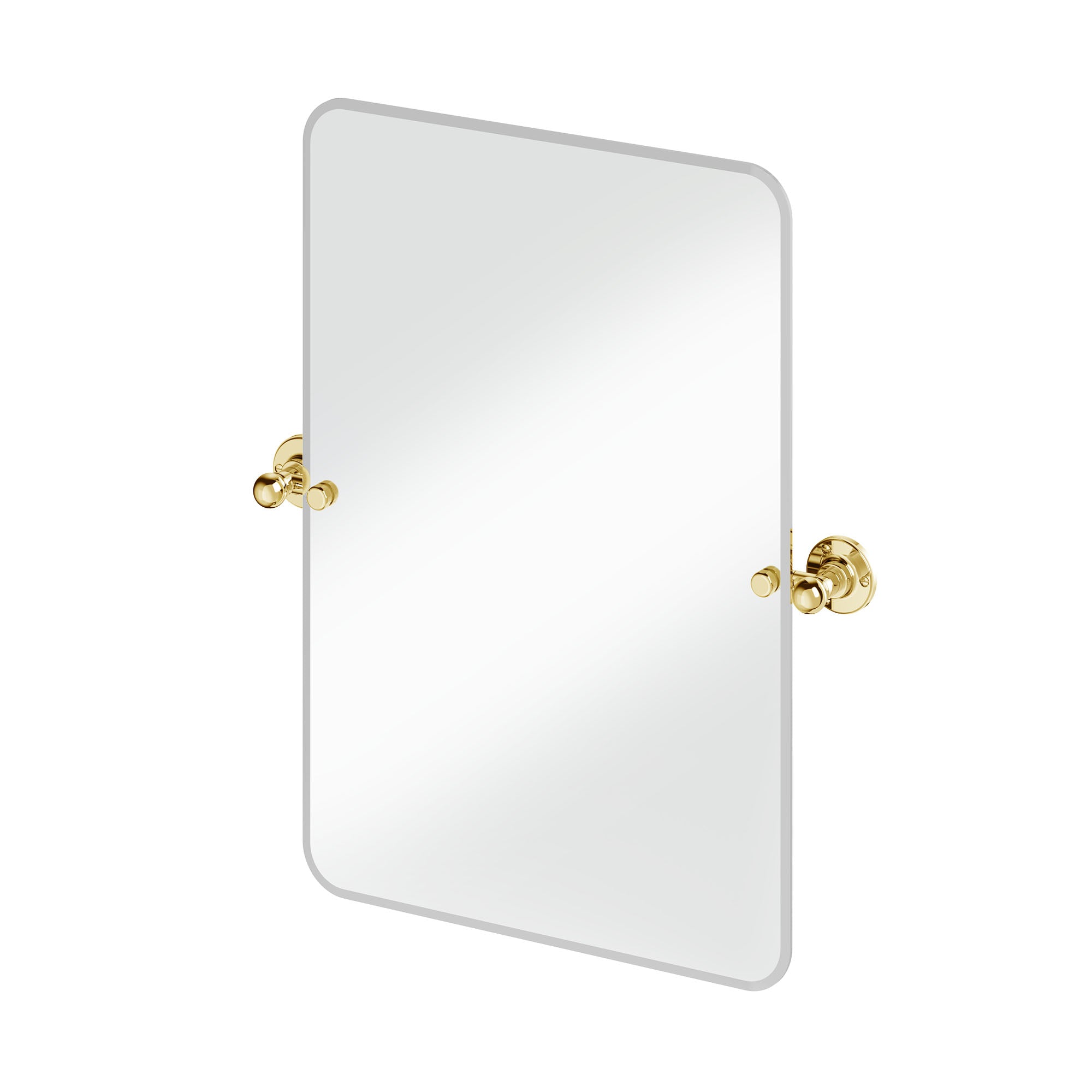 burlington rectangular hinged mirror 450x650mm with 1850 fixings gold