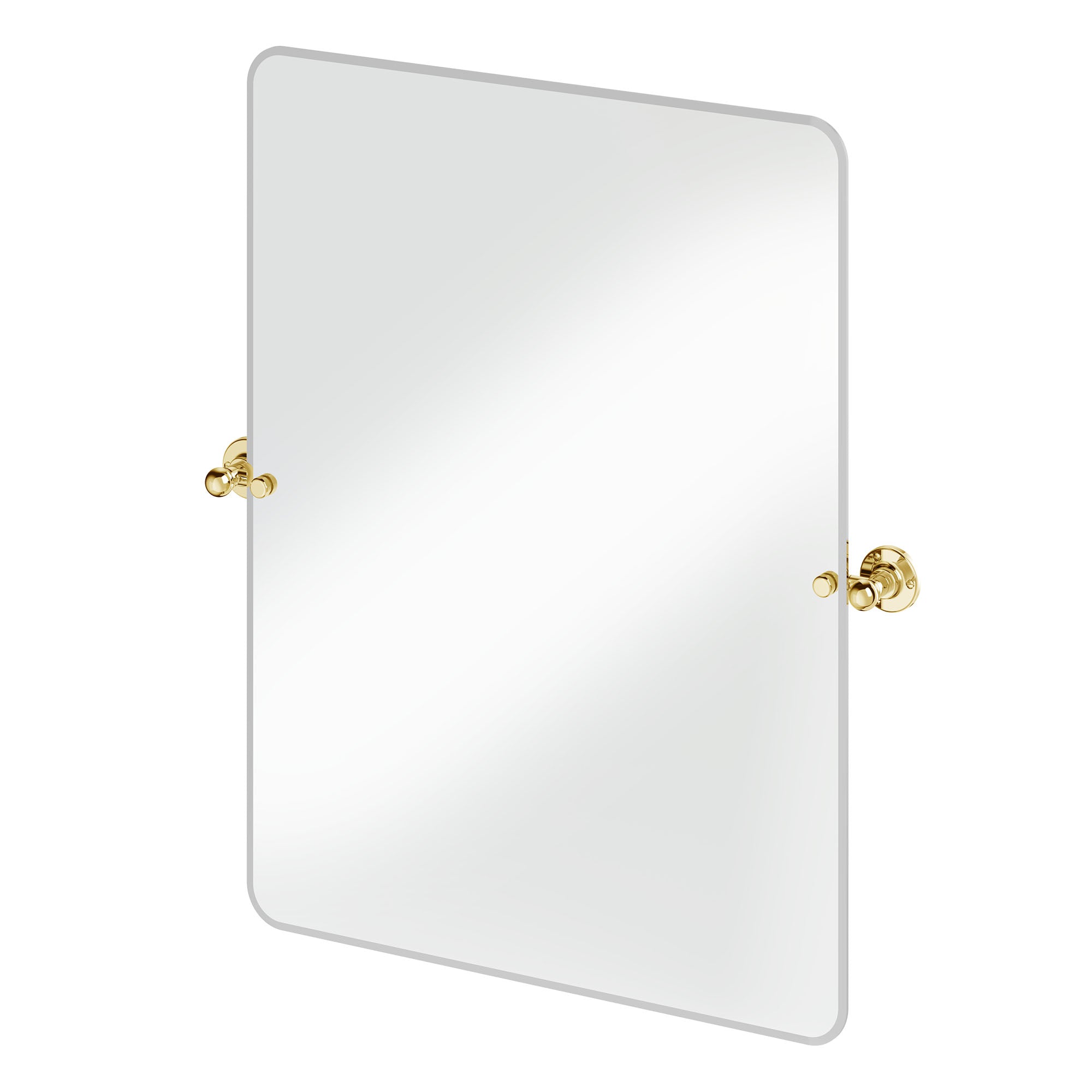 burlington rectangular hinged mirror 650x850mm with 1850 fixings gold