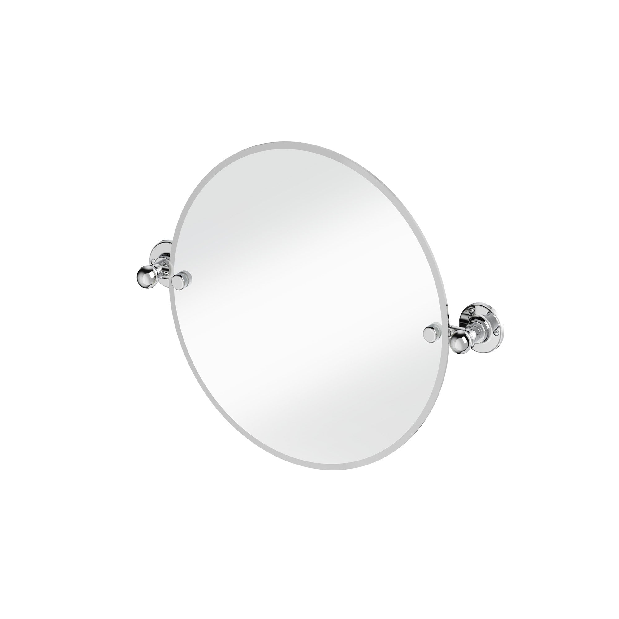 burlington round hinged mirror 400mm with 1850 fixings chrome