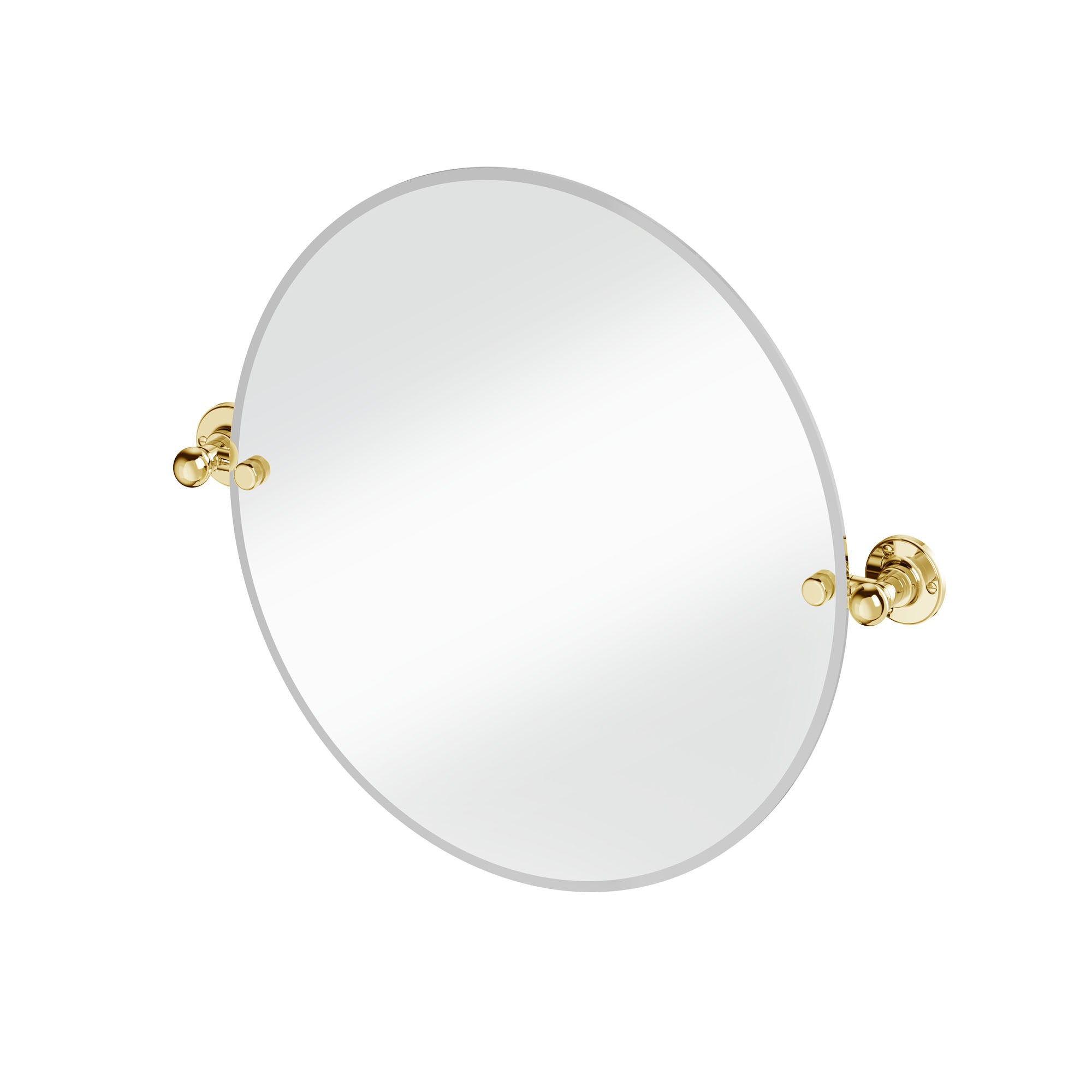 burlington round hinged mirror 500mm with 1850 fixings gold