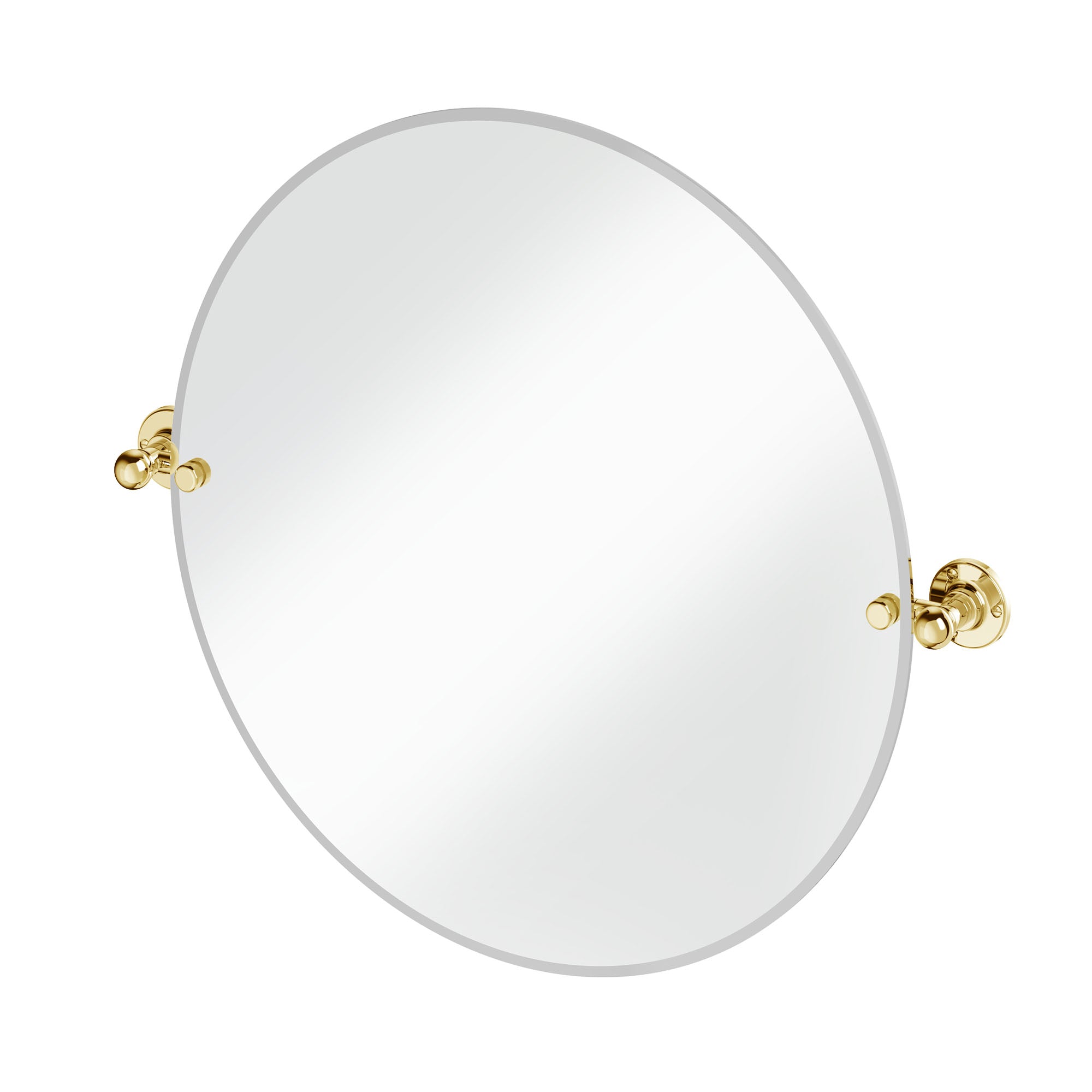 burlington round hinged mirror 600mm with 1850 fixings gold