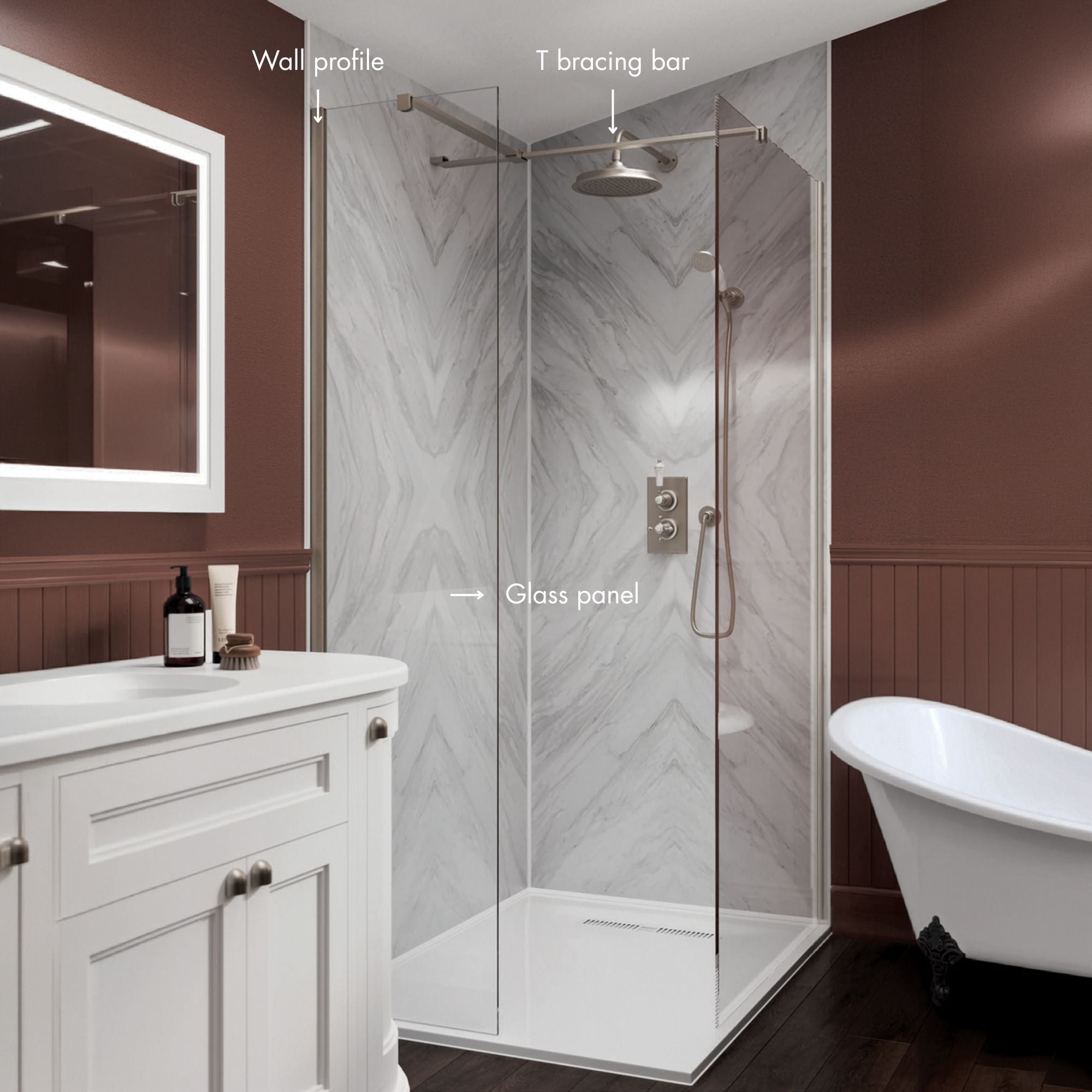 Burlington walk-in shower enclosure 