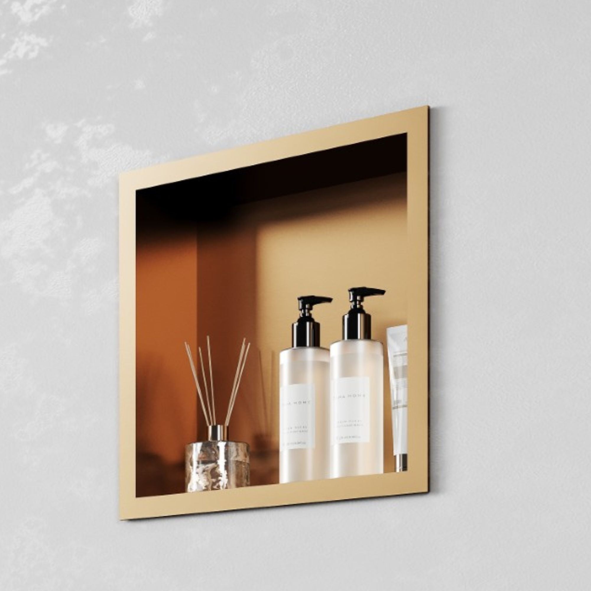 Camden Shower Niche 300x300mm Brushed Bronze